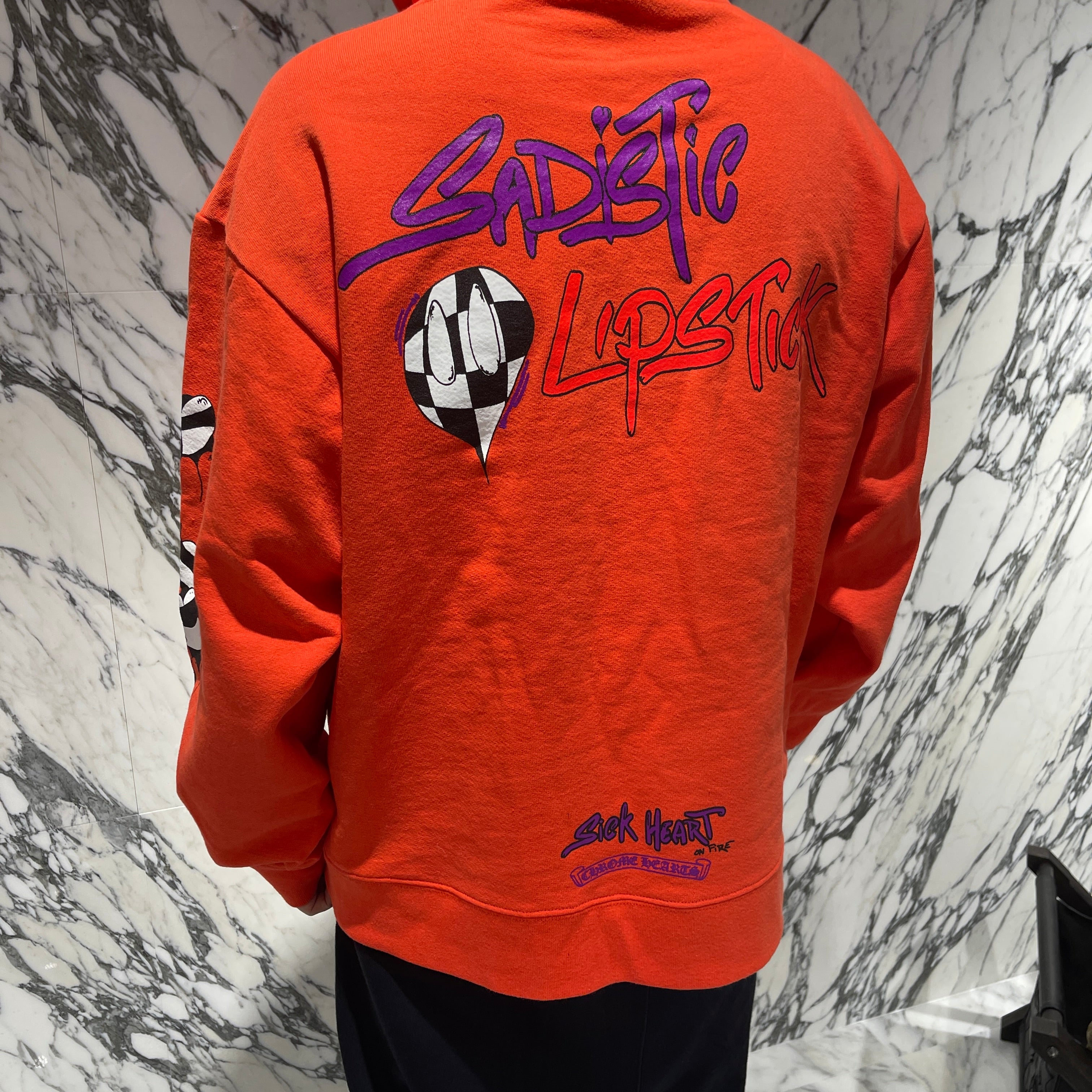 CHROME HEARTS×MATTY BOY 2023SS Sadistic Lipstick Pullover Hoodie Size L