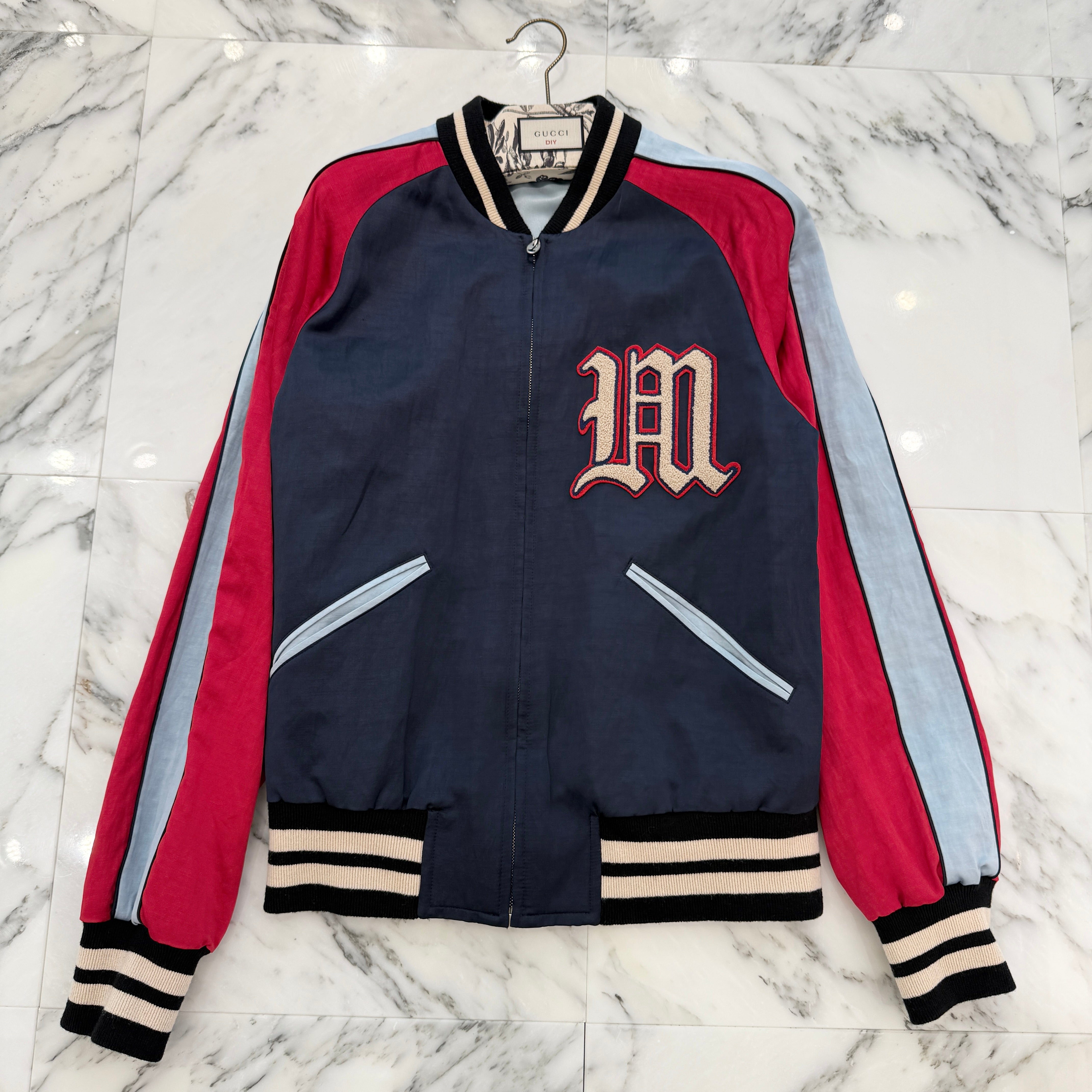 GUCCI 2018SS Patch Zip Up Track Jacket 621430 ZADO0 Size M グッチ パッチ刺繍 ジップアップ トラックジャケット サイズM