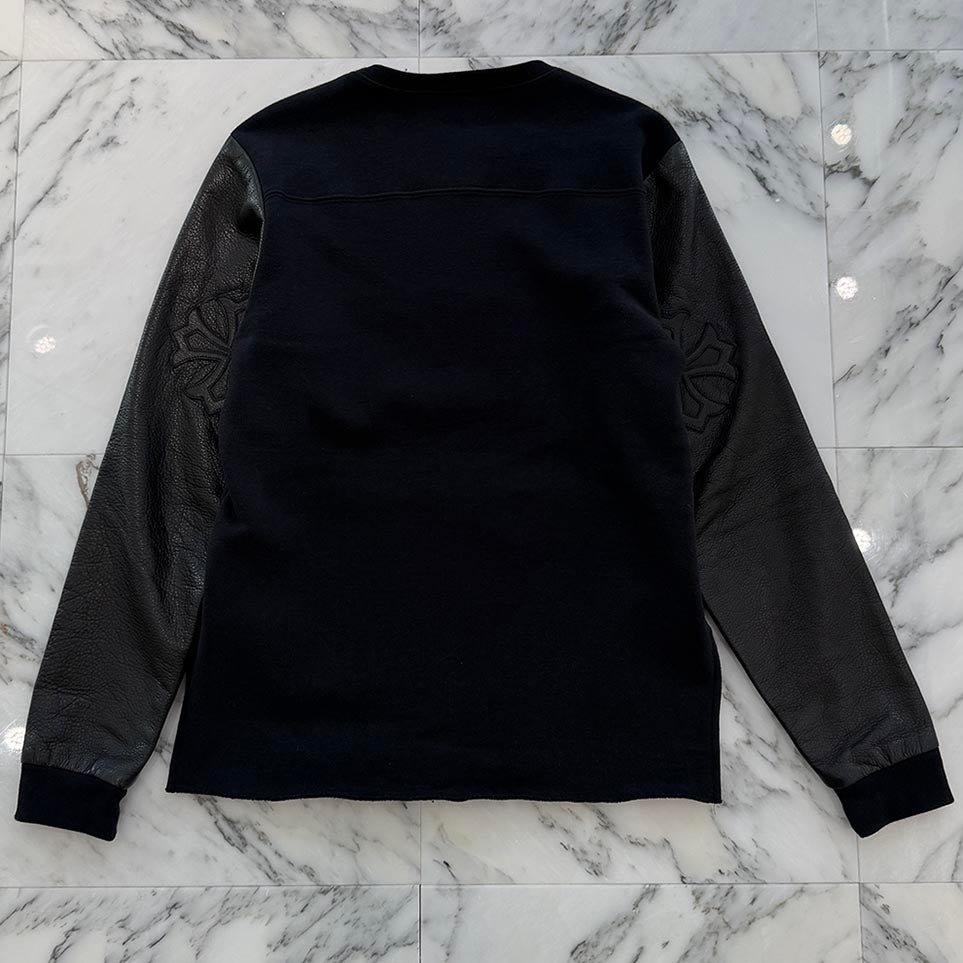 CHROME HEARTS Y NOT Cemetery Cross Leather Patch Arm Leather Sweat