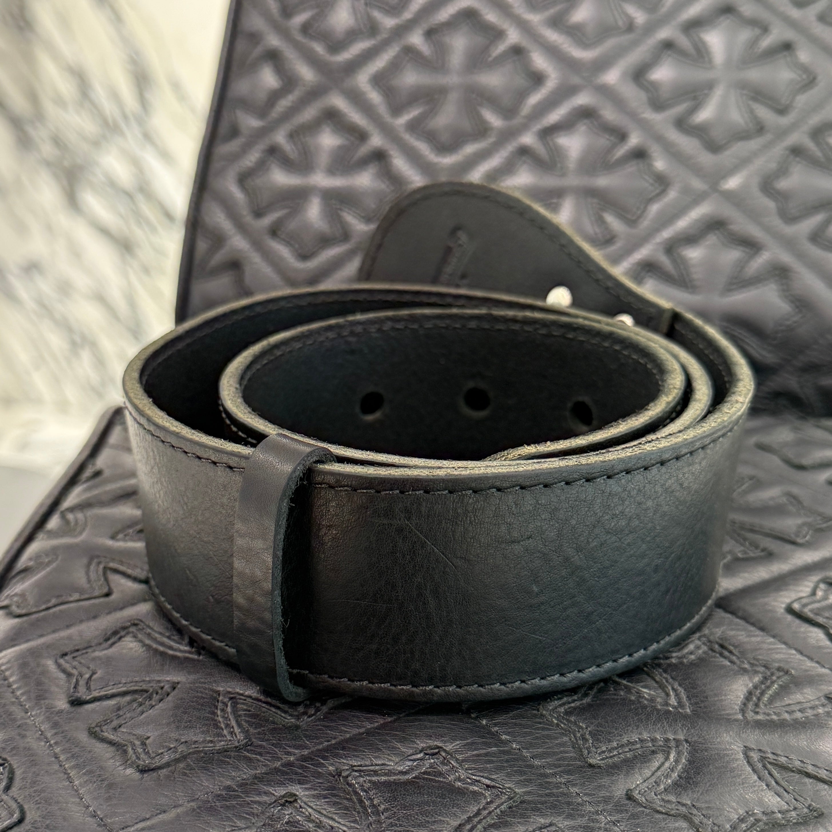 CHROME HEARTS Large Strap Star Buckle Belt Size 32 クロムハーツ ラージストラップ スターバックル ベルト サイズ32