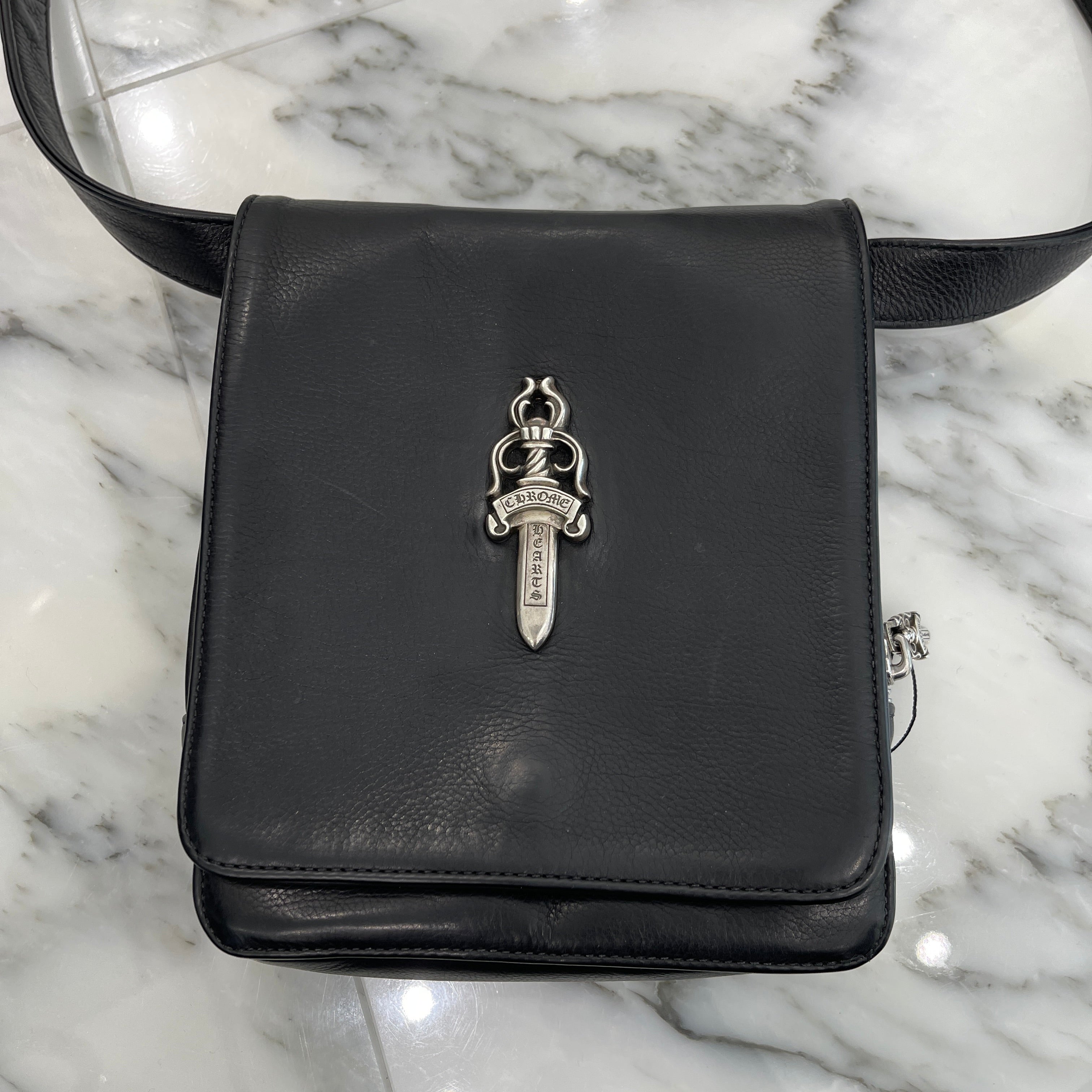 CHROME HEARTS MILO Large Dagger Leather Shoulder Bag クロムハーツ マイロ ラージダガー レザーショルダーバッグ