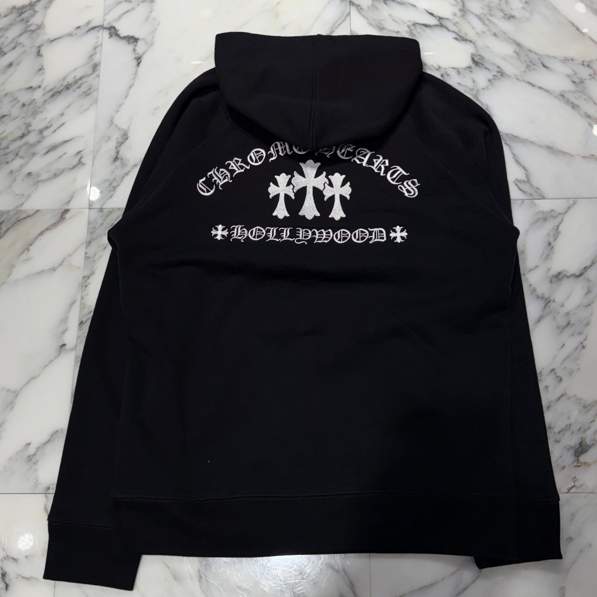 CHROME HEARTS Ynot King Taco 3 Cemetery Cross Embroidery Zip Up Hoodie Size L クロムハーツ ワイノット キングタコ 3セメタリークロス刺繍 ジップアップフーディー サイズL