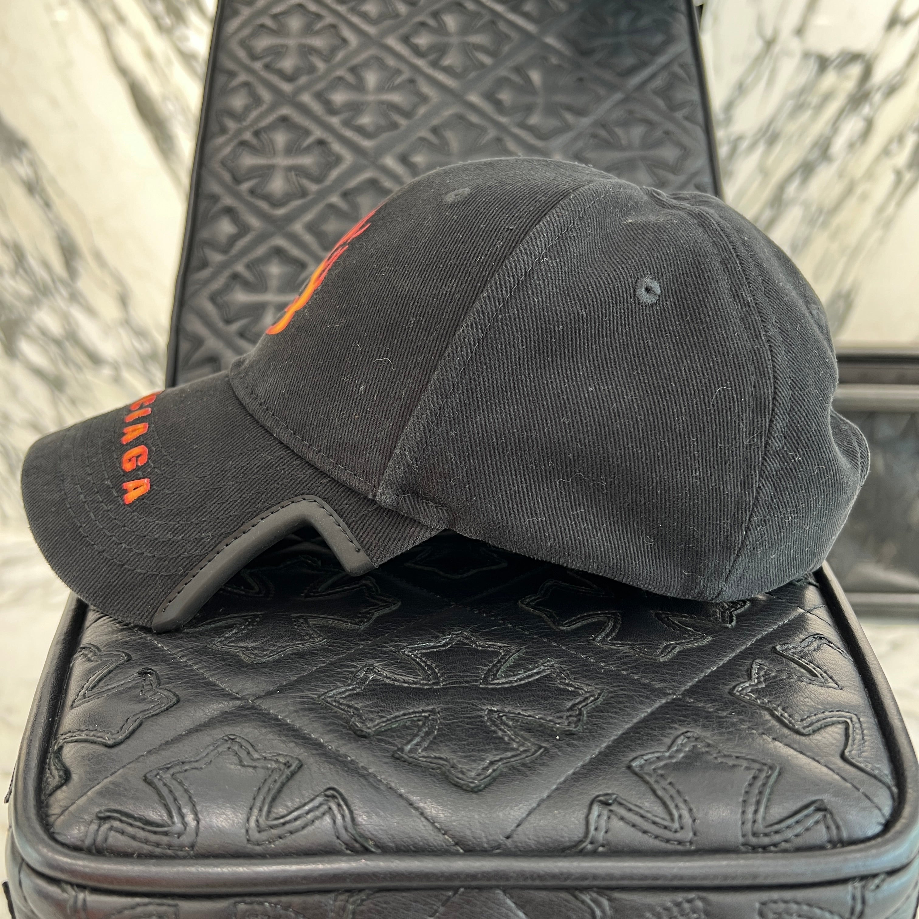 BALENCIAGA 2024SS Burning Unity Embroidery Logo Cap 794892 410B2 Size L(59cm) バレンシアガ バーニング ユニティー エンブロイダリーロゴキャップ サイズL(59cm)