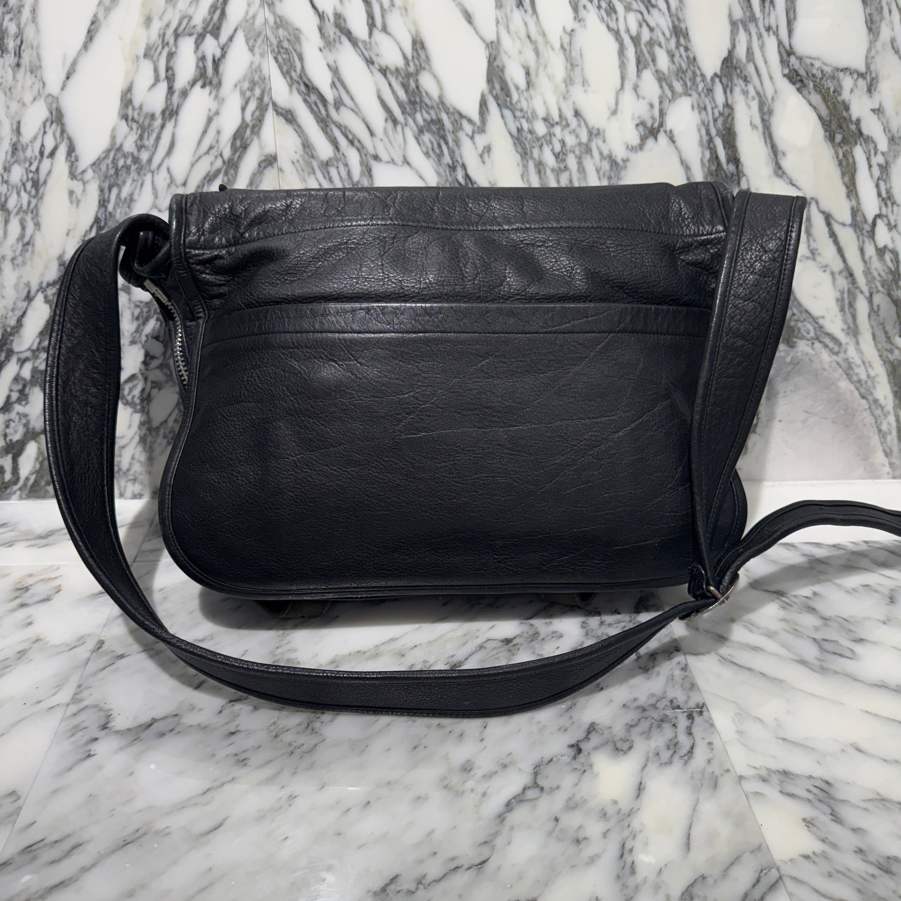 CHROME HEARTS Gunslinger Messenger Leather Shoulder Bag クロムハーツ ガンスリンガー メッセンジャー レザー ショルダーバッグ