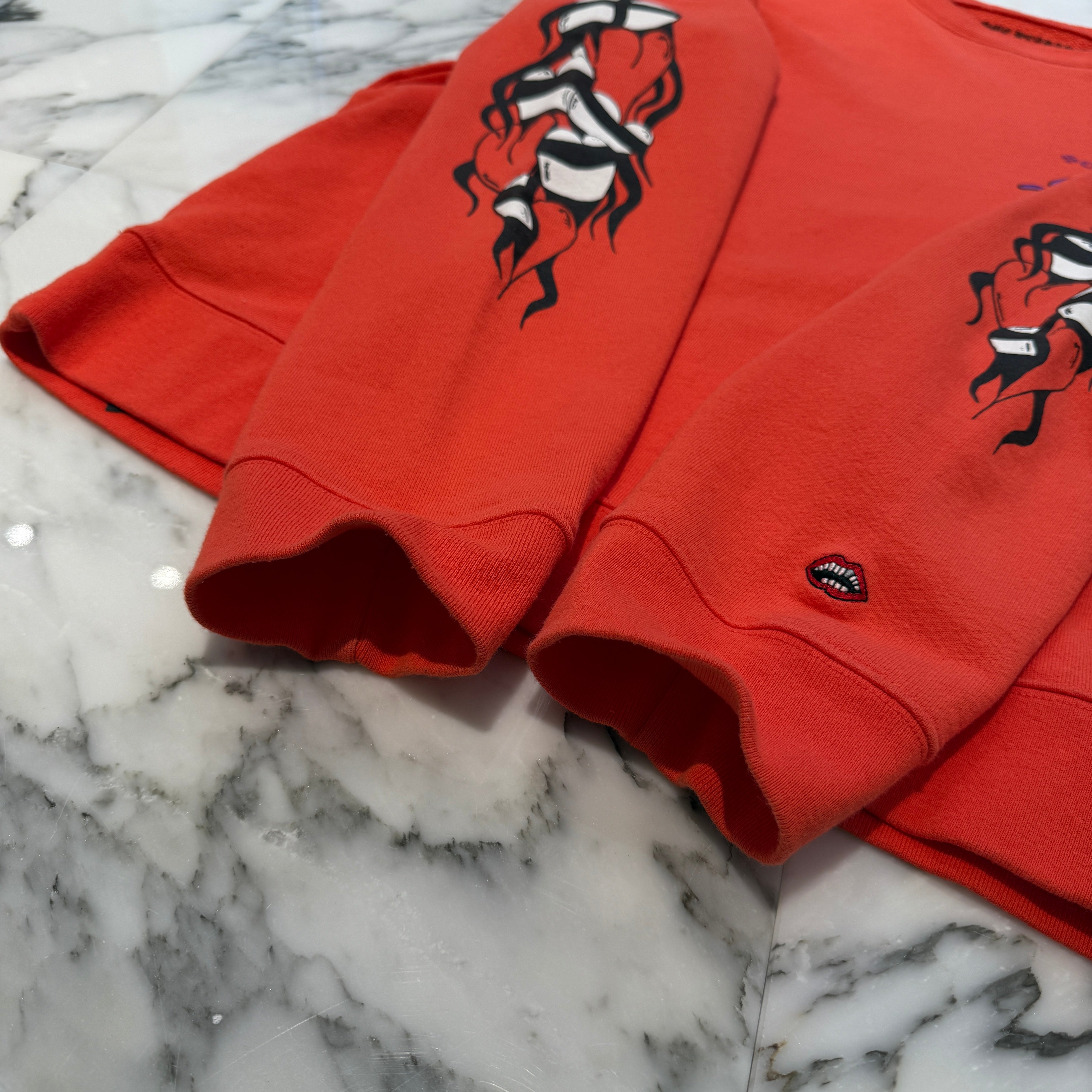 CHROME HEARTS × MATTY BOY 2023SS Sadistic Lipstick Sweatshirt Size L クロムハーツ × マッティボーイ サディスティックリップスティック クルーネックスウェットシャツ サイズL