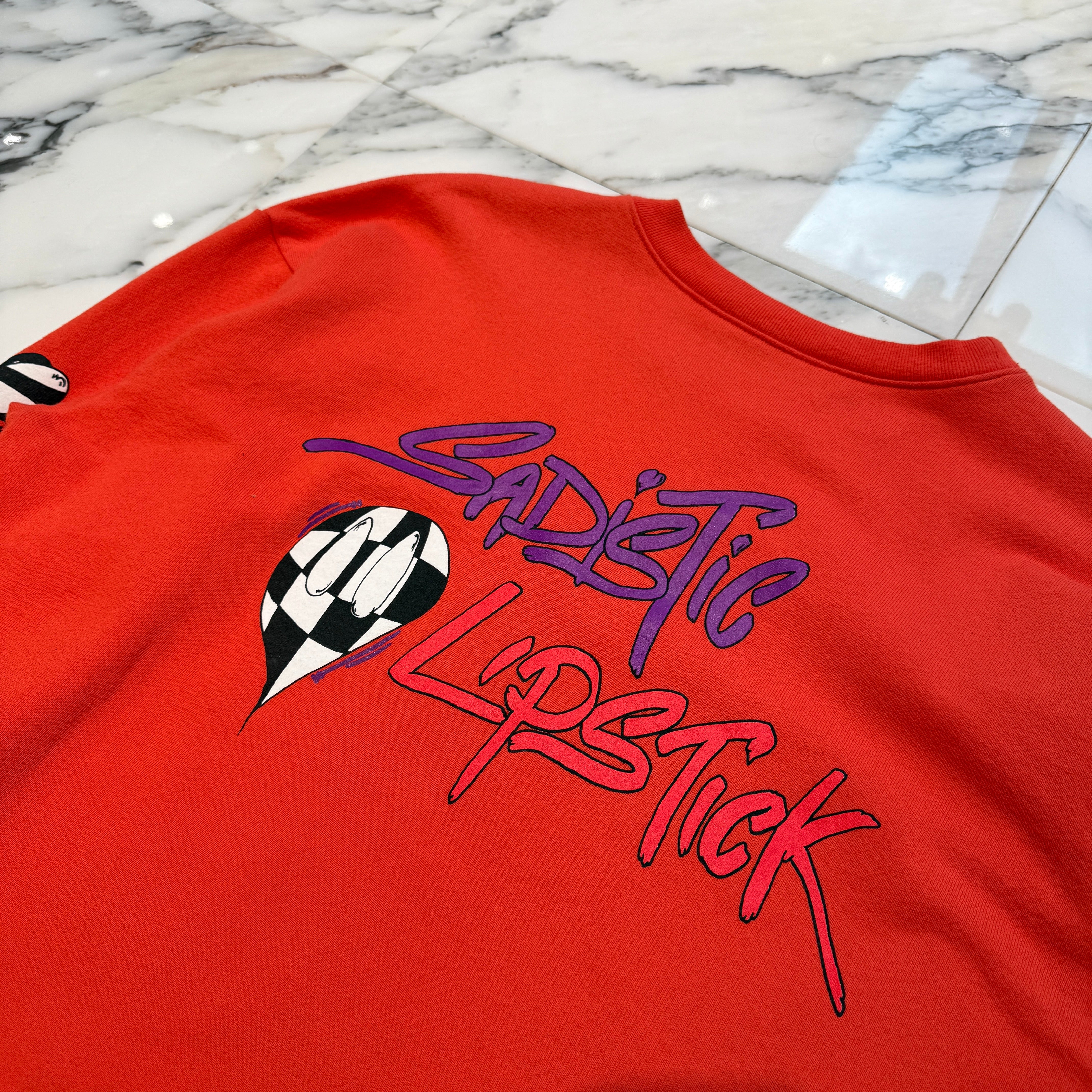 CHROME HEARTS × MATTY BOY 2023SS Sadistic Lipstick Sweatshirt Size L クロムハーツ × マッティボーイ サディスティックリップスティック クルーネックスウェットシャツ サイズL