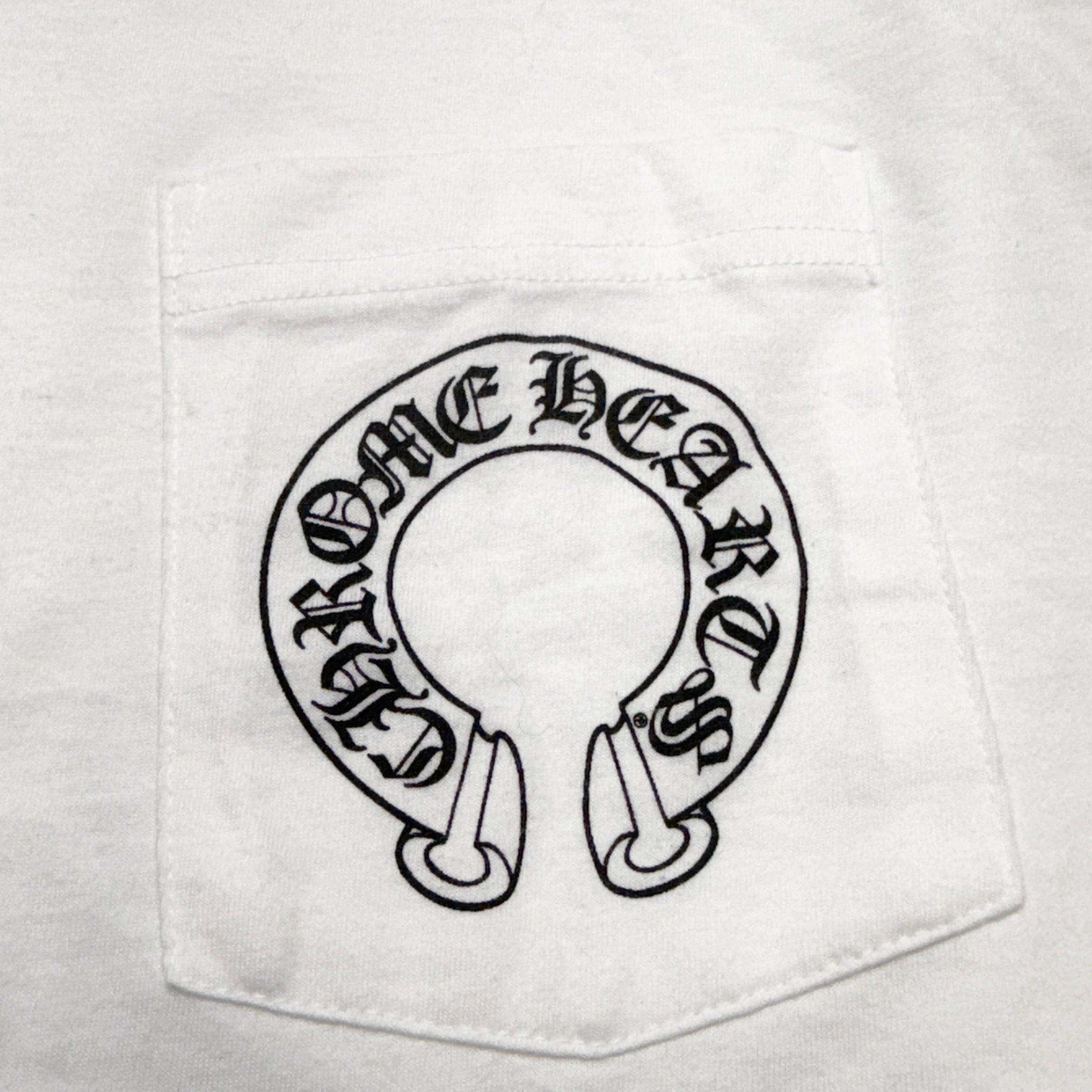 CHROME HEARTS Floral Cross Horseshoe Long Sleeve Tee Size L クロムハーツ フローラルクロス ホースシュー ロングスリーブTシャツ サイズL