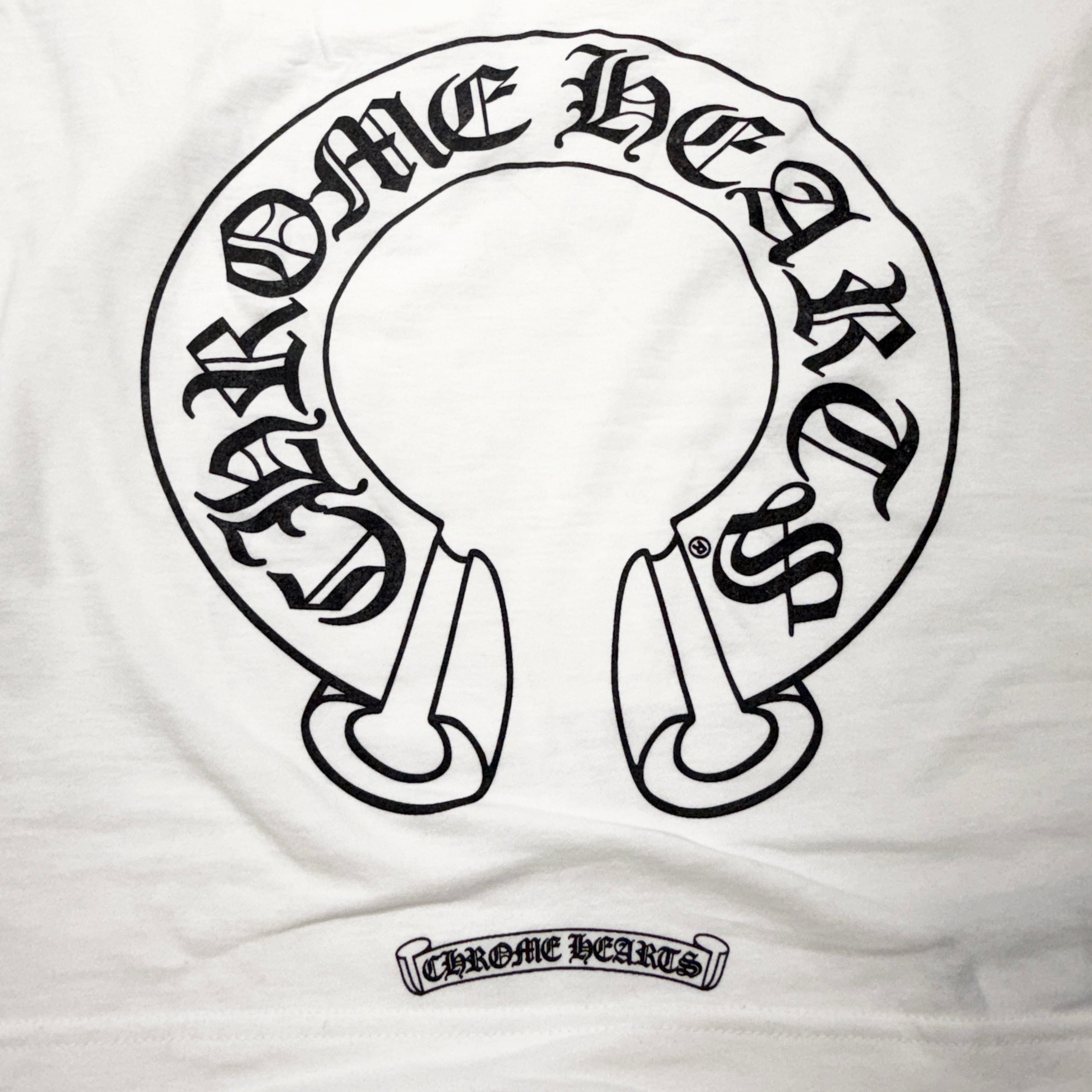 CHROME HEARTS Floral Cross Horseshoe Long Sleeve Tee Size L クロム