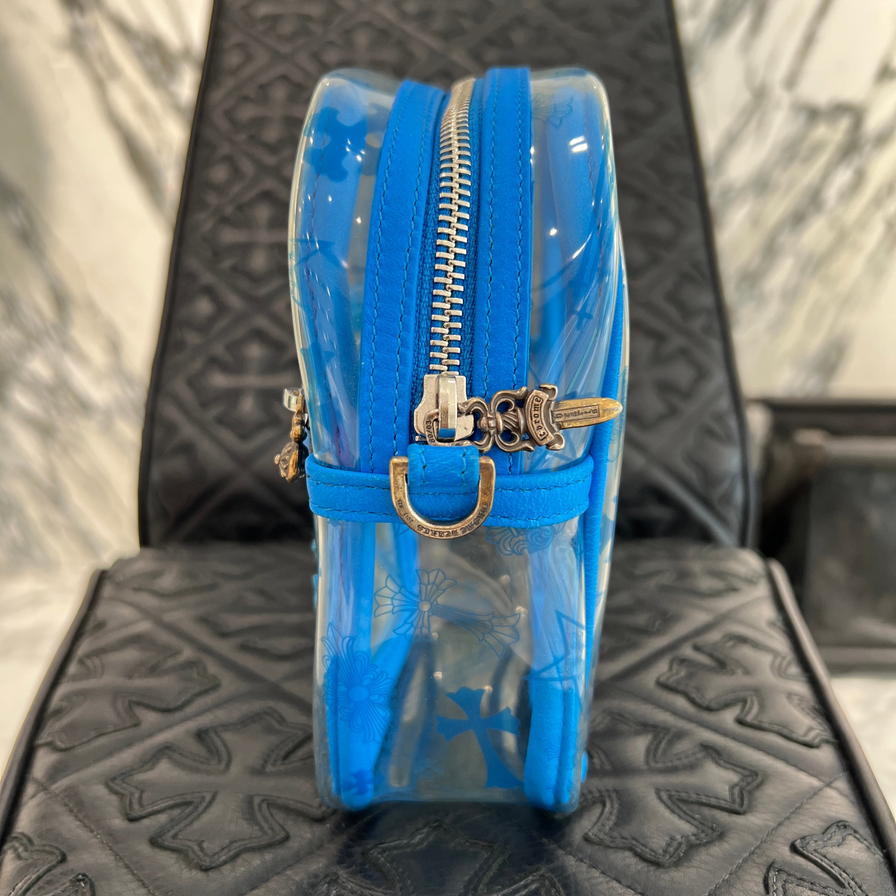 CHROME HEARTS TAKAMINI PVC 3 Cemetery Cross Patch Leather Shoulder Bag クロムハーツ タカミニ PVC 3セメタリークロスパッチ レザーショルダーバッグ