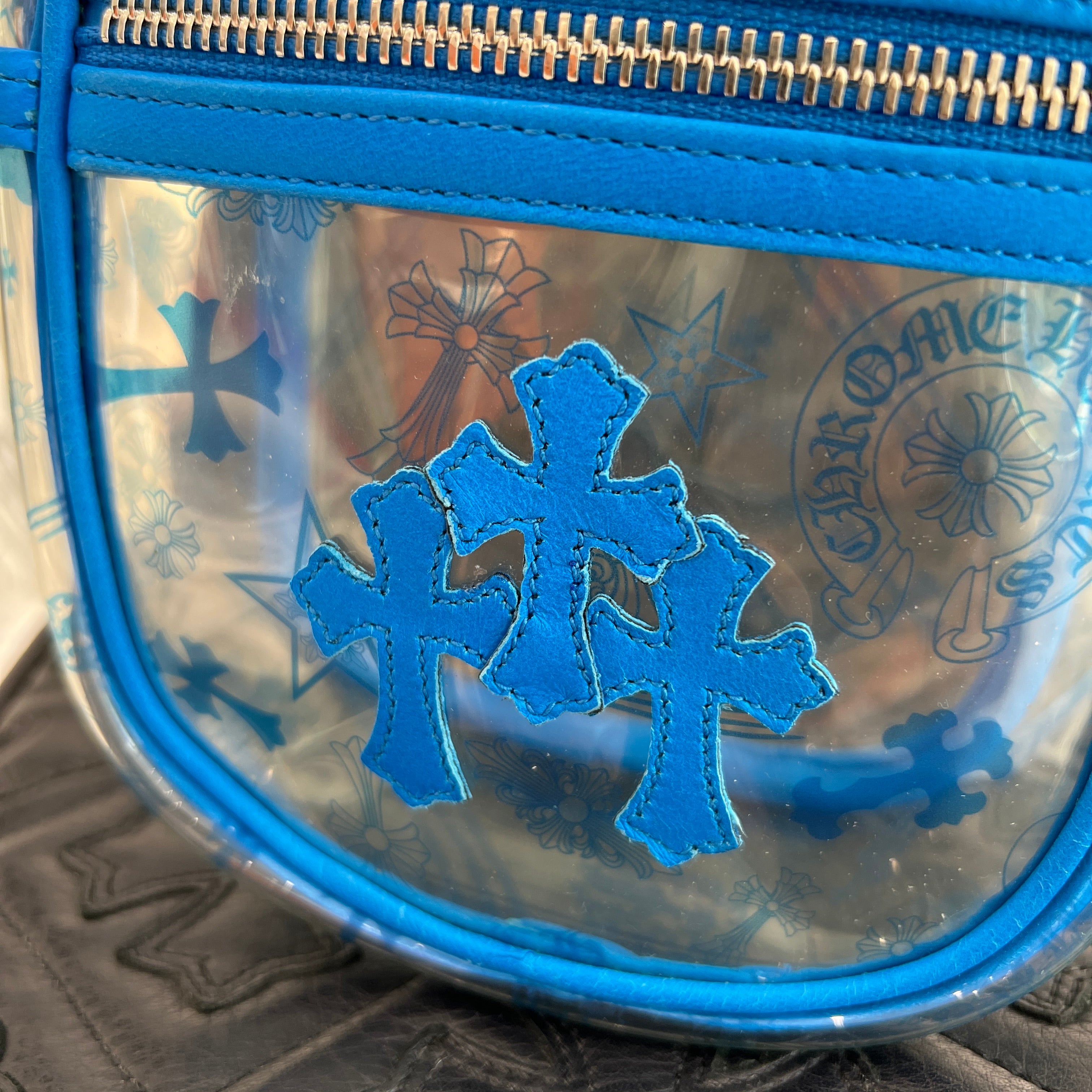 CHROME HEARTS TAKAMINI PVC 3 Cemetery Cross Patch Leather Shoulder Bag クロムハーツ タカミニ PVC 3セメタリークロスパッチ レザーショルダーバッグ