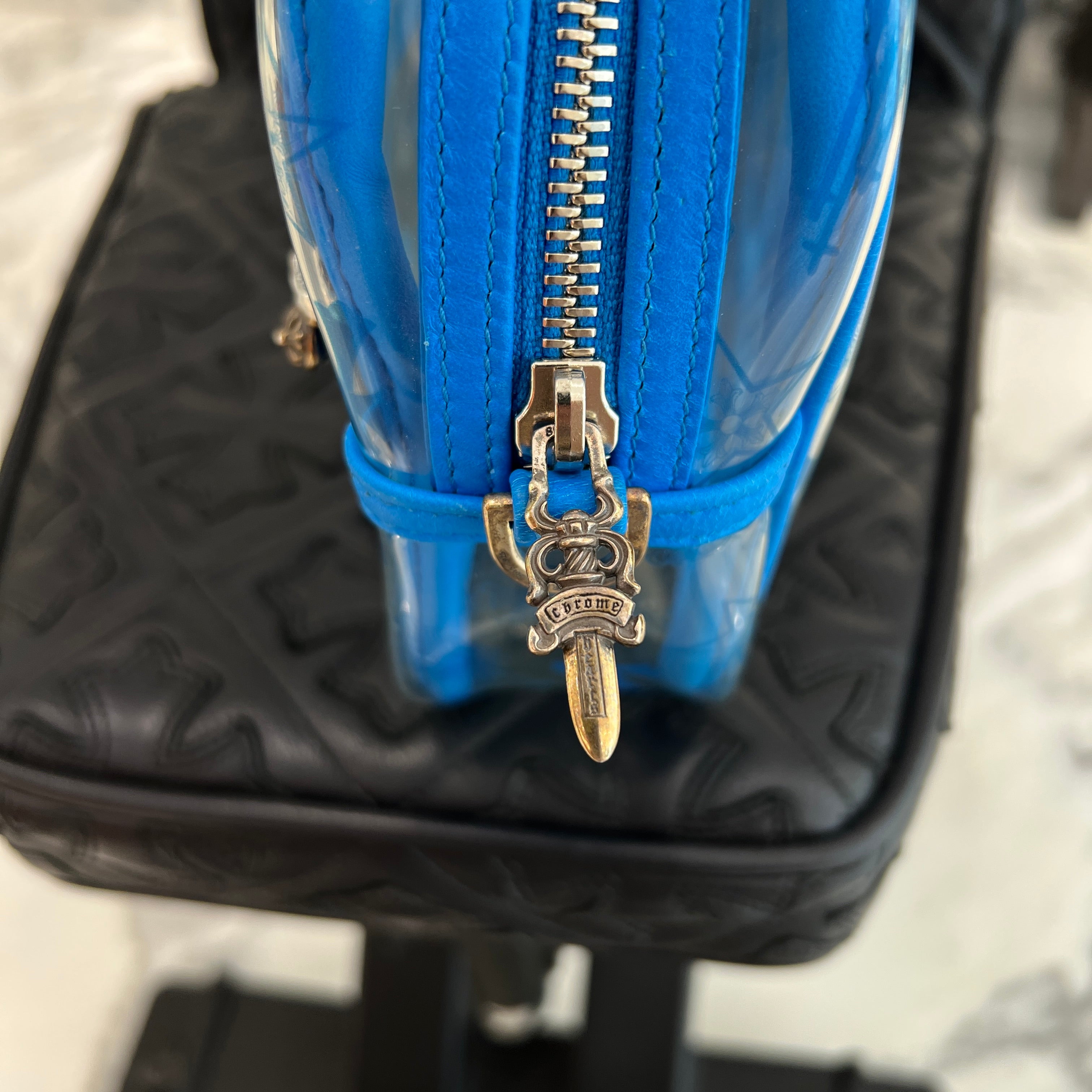 CHROME HEARTS TAKAMINI PVC 3 Cemetery Cross Patch Leather Shoulder Bag クロムハーツ タカミニ PVC 3セメタリークロスパッチ レザーショルダーバッグ