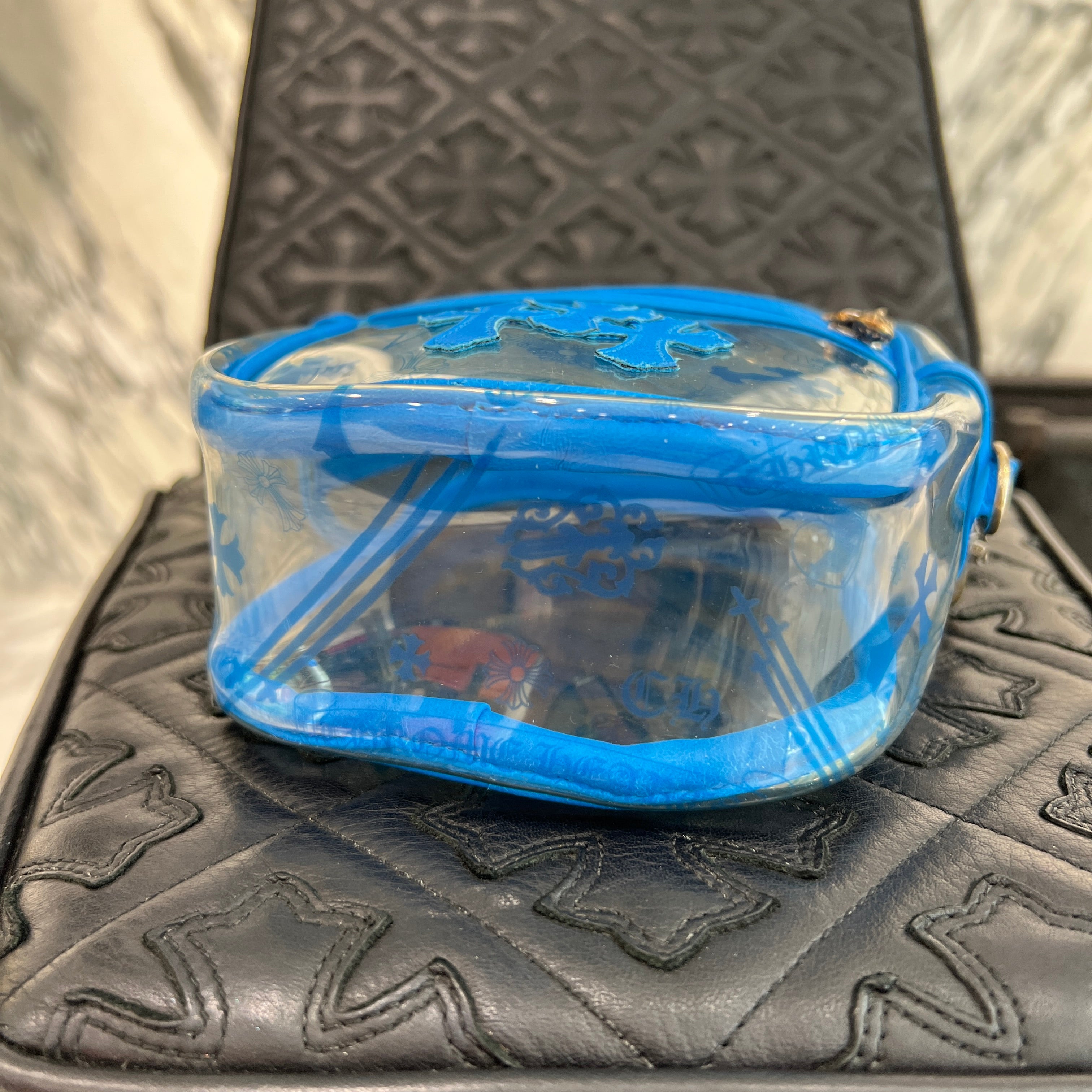 CHROME HEARTS TAKAMINI PVC 3 Cemetery Cross Patch Leather Shoulder Bag クロムハーツ タカミニ PVC 3セメタリークロスパッチ レザーショルダーバッグ