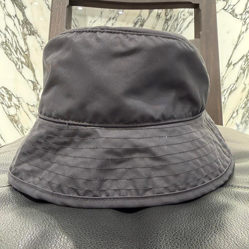 CHROME HEARTS 1 Cross Leather Patch Nylon Bucket Hat Size L (60.5cm) クロムハーツ 1クロス レザーパッチ ナイロン バケットハット サイズL (60.5cm)