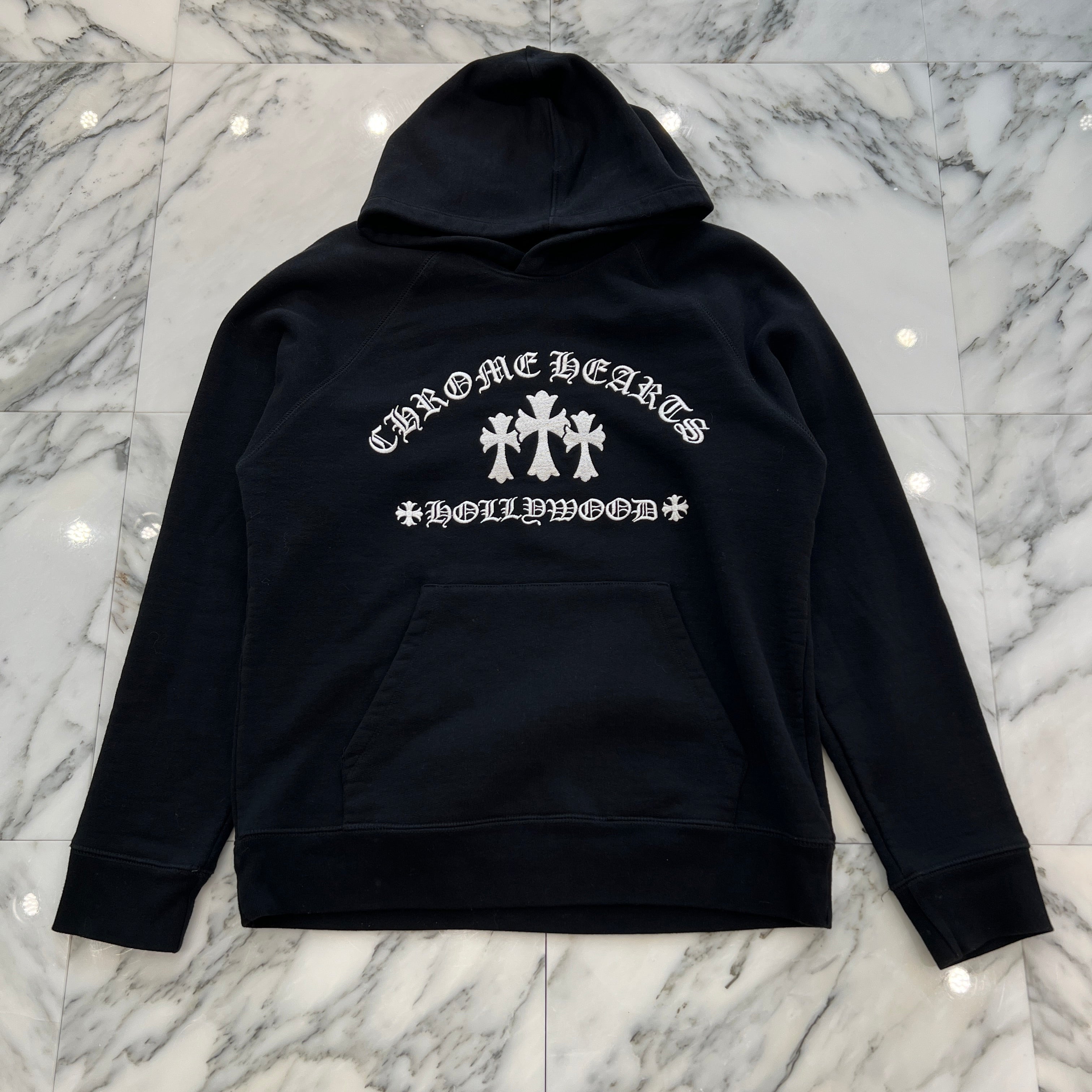 CHROME HEARTS King Taco Cemetery Cross Embroidery Pullover Hoodie Size M クロムハーツ キングタコ セメタリークロス 刺繍 プルオーバーフーディ サイズM