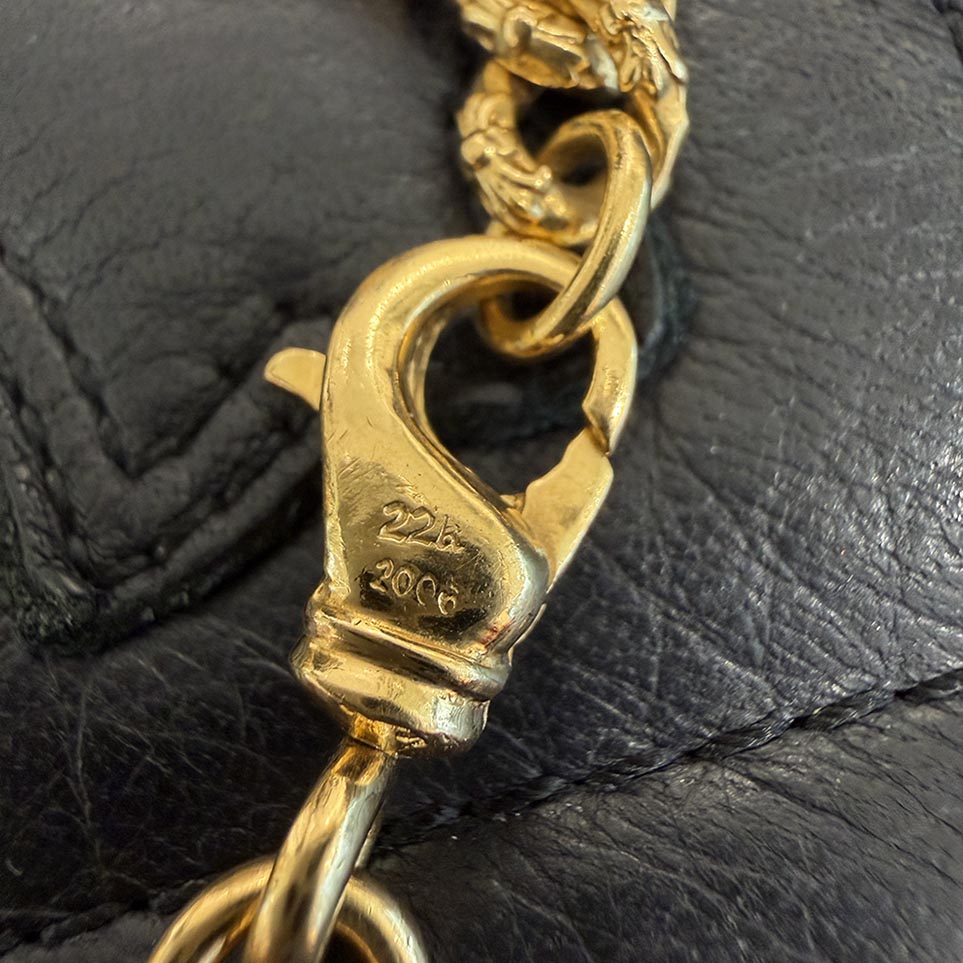 CHROME HEARTS 22K Extra Mini Fancy Chain Bracelet 8 Inch クロムハーツ 22K エクストラ ミニファンシー チェーン ブレスレット 8インチ