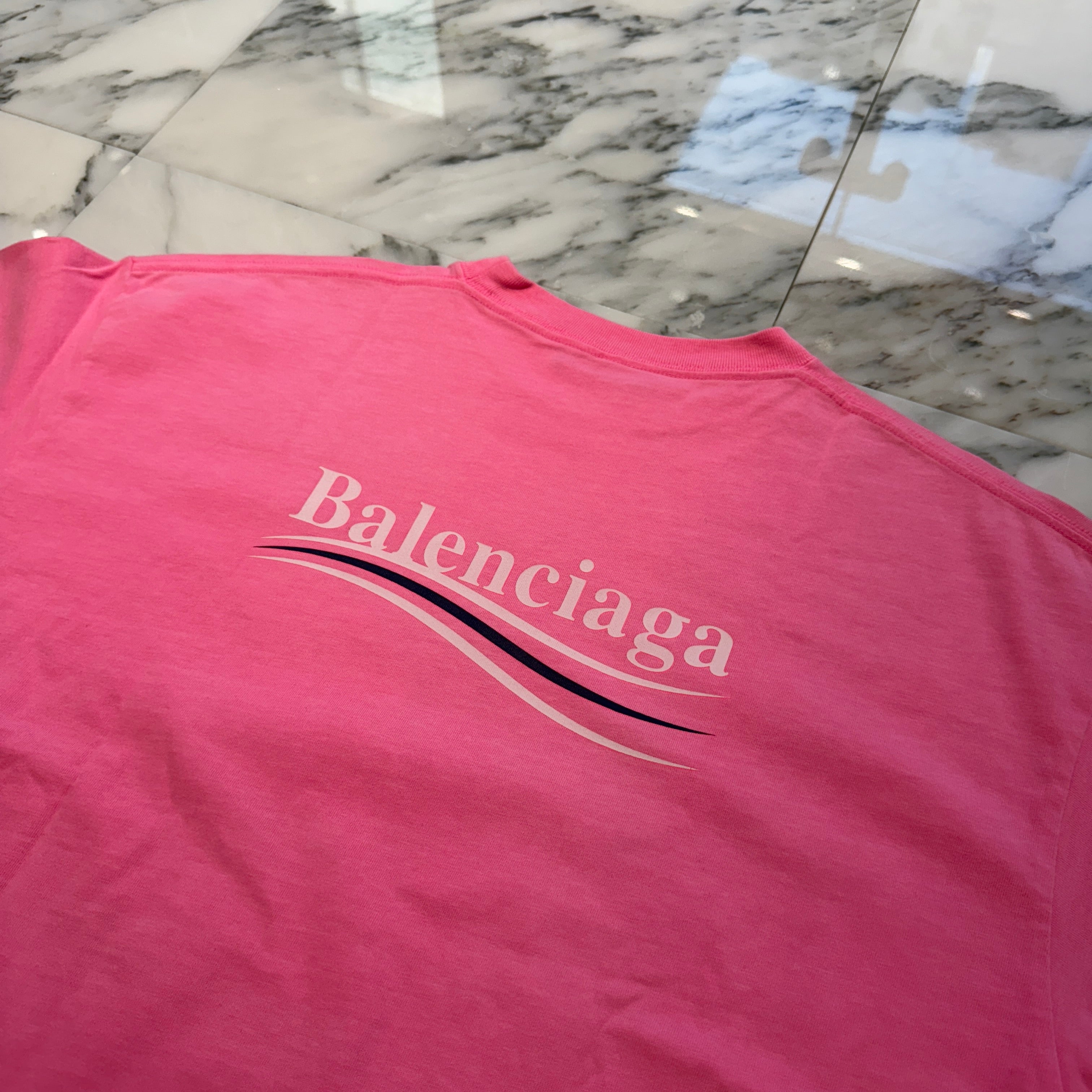 BALENCIAGA 2020SS Campaign Logo Print Cotton Tee 641675 TJVF7 Size S バレンシアガ キャンペーンロゴプリント コットンTシャツ サイズS