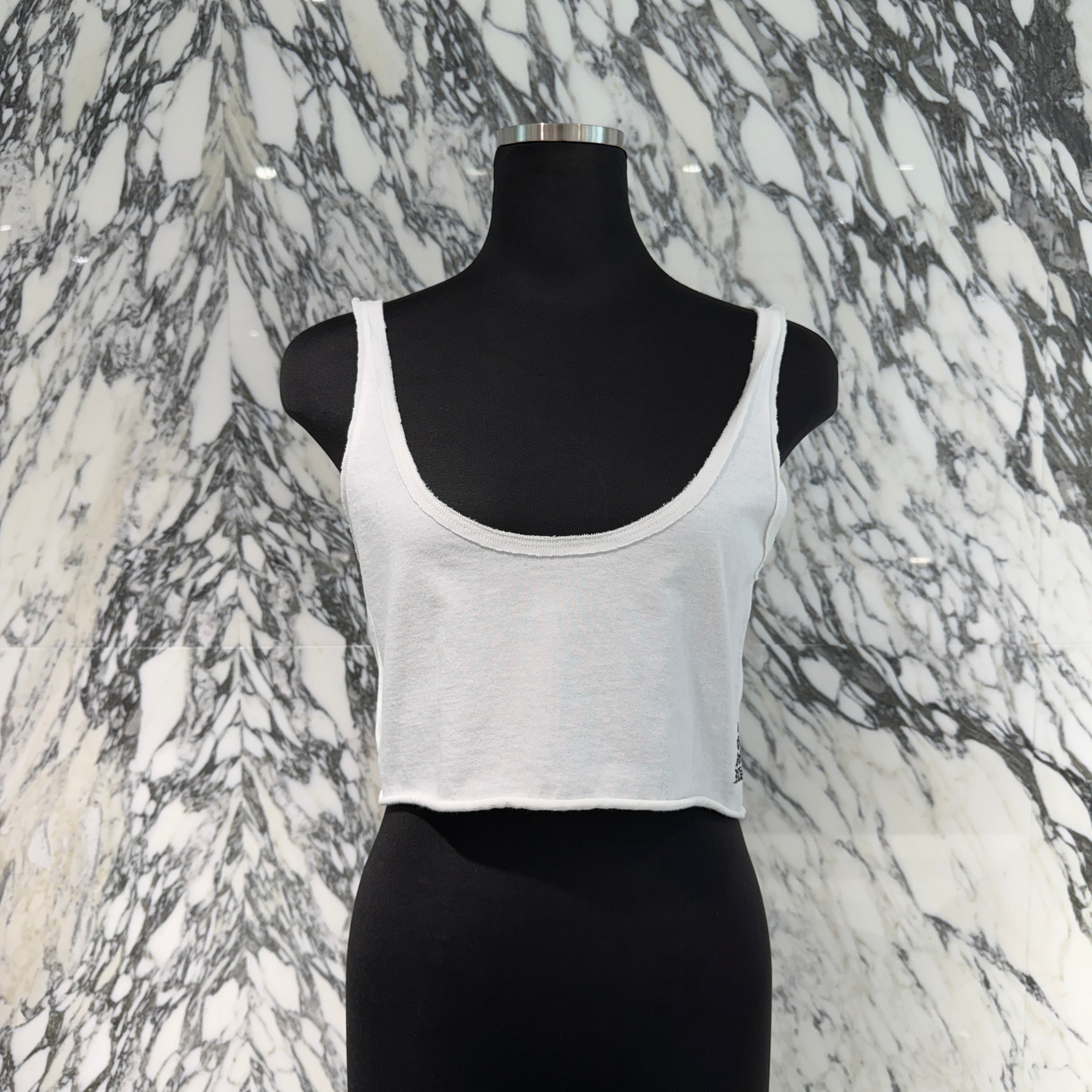 CHROME HEARTS Y NOT Vertical Logo Cross Embroidery Camisole Size L クロムハーツ ワイノット バーティカルロゴ クロス刺繍 キャミソール サイズL