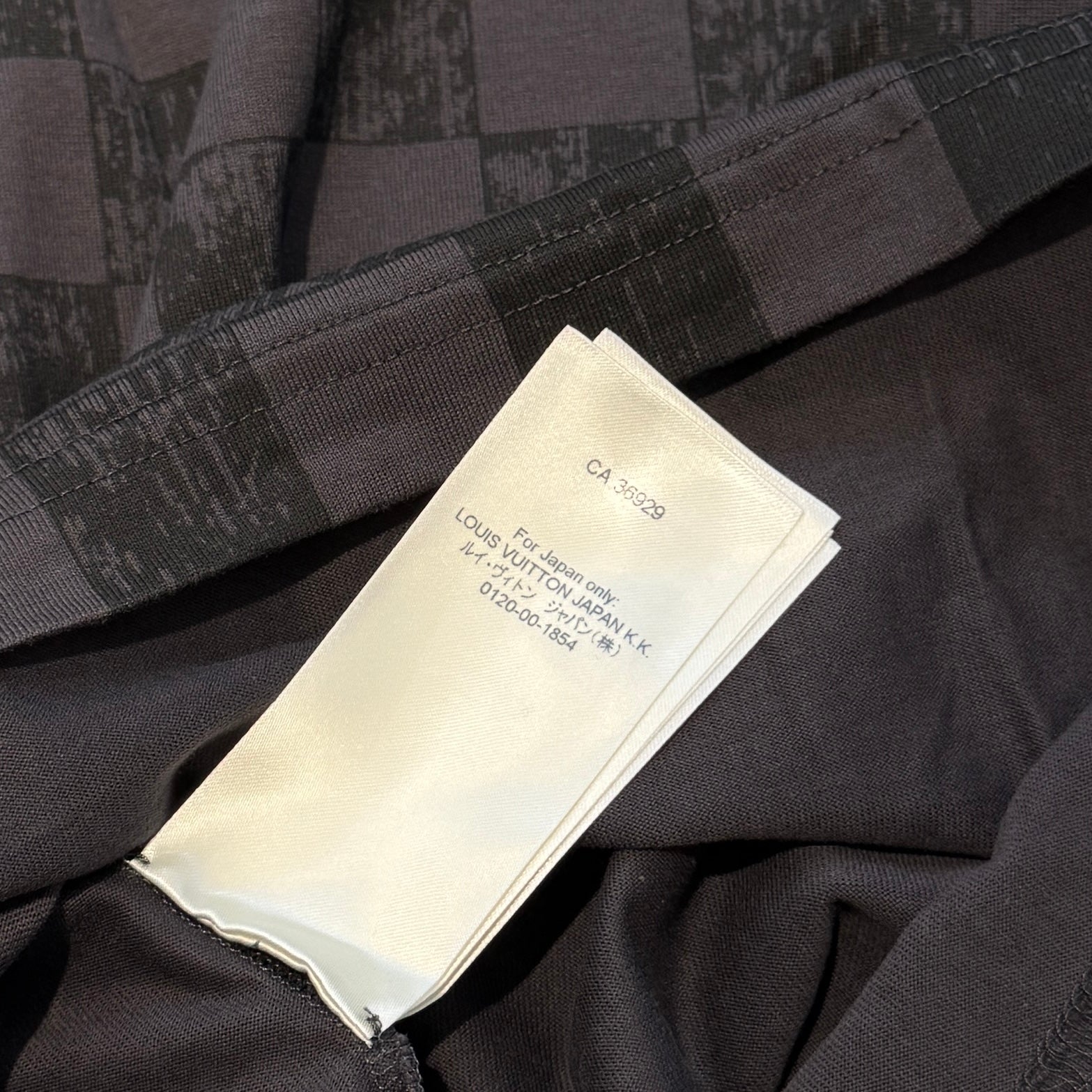 LOUIS VUITTON 2021AW Damier Print Short Sleeved Tee HLY32W Size L ルイヴィトン ダミエ プリント ショートスリーブTシャツ サイズL