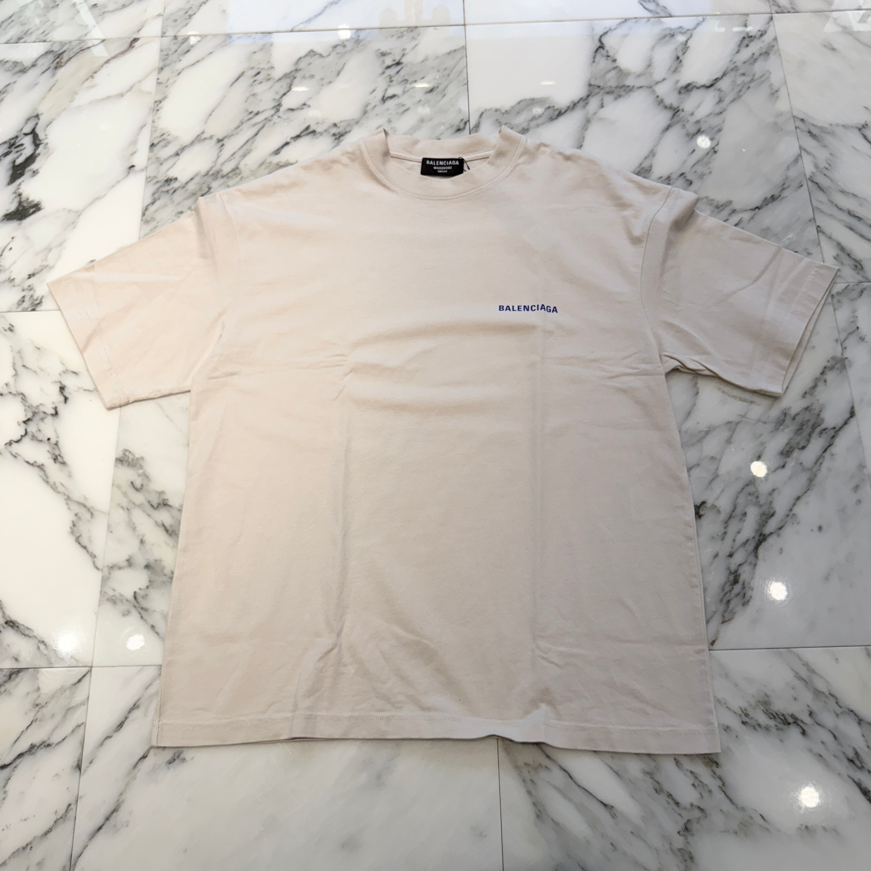 BALENCIAGA 2021SS Logo Print Cotton Tee 612966 TIVG5 Size S バレンシアガ ロゴプリント コットンTシャツ サイズS