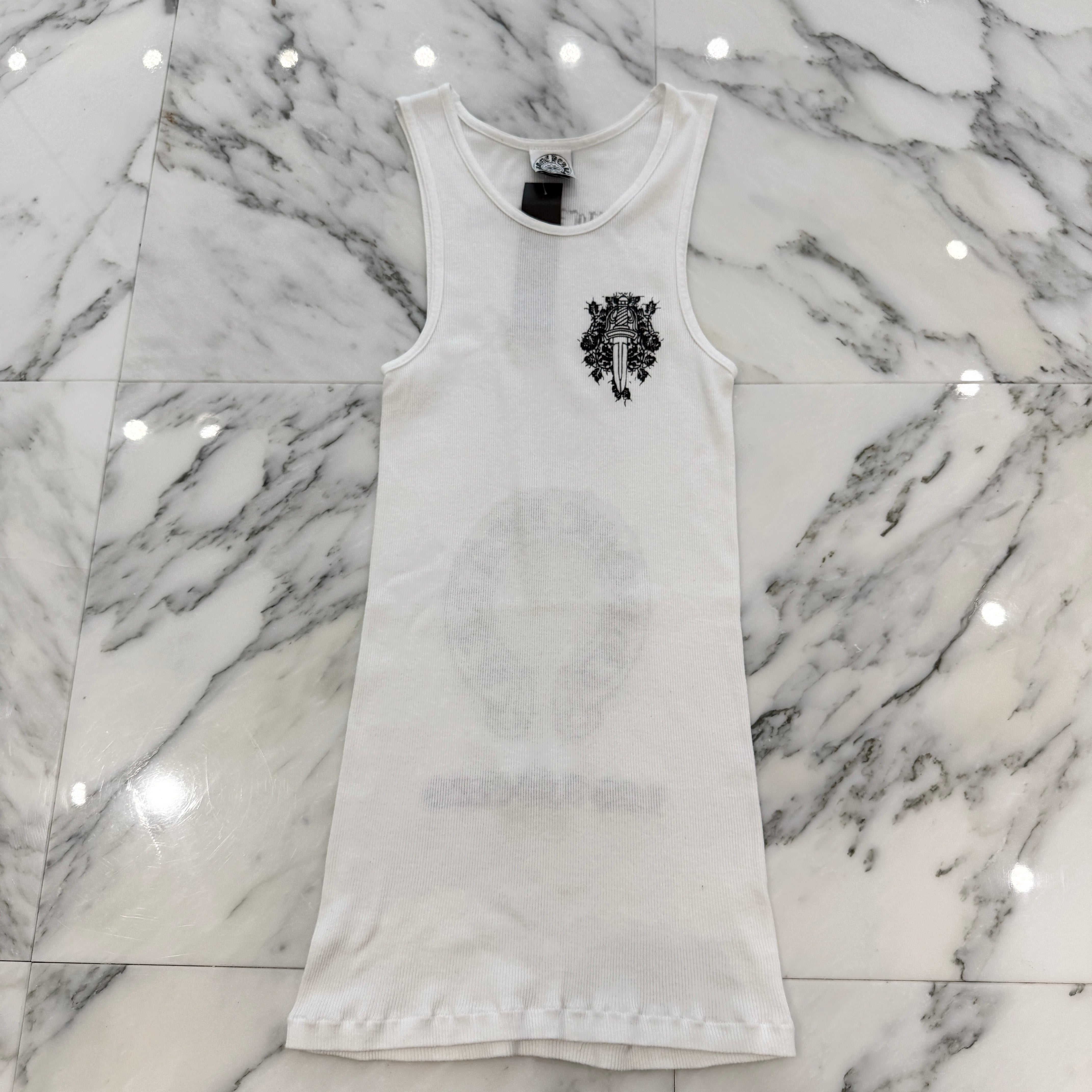 CHROME HEARTS Los Angels Limited Vine Dagger Horseshoe Lib Tank Top Size S クロムハーツ ロサンゼルス限定 ヴァインダガー ホースシュー リブ タンクトップ サイズS