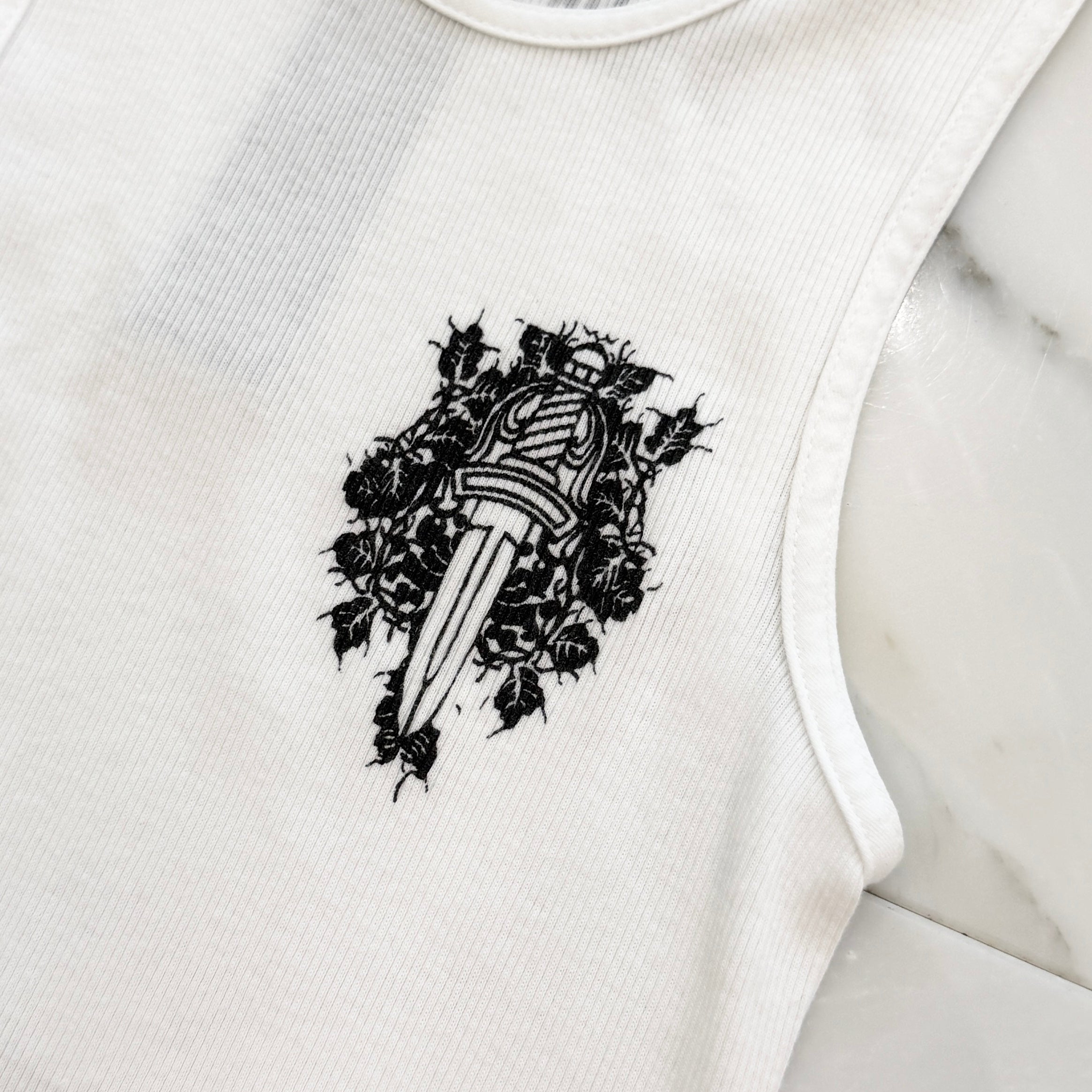 CHROME HEARTS Los Angels Limited Vine Dagger Horseshoe Lib Tank Top Size S クロムハーツ ロサンゼルス限定 ヴァインダガー ホースシュー リブ タンクトップ サイズS