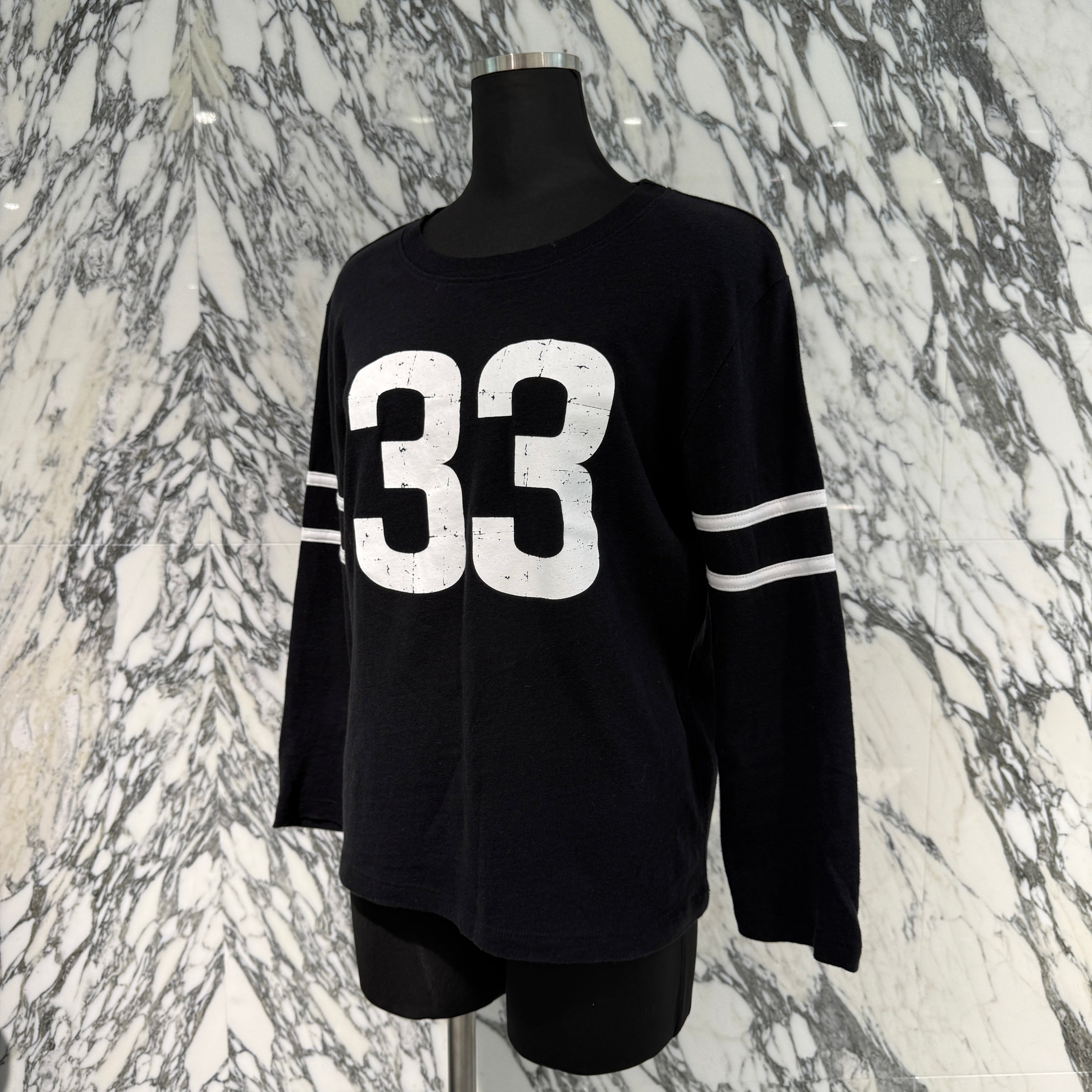 CHROME HEARTS 33 Horseshoe Crack Print Long Sleeve Tee Size M クロムハーツ 33 ホースシュー クラックプリント ロングスリーブＴシャツ サイズM