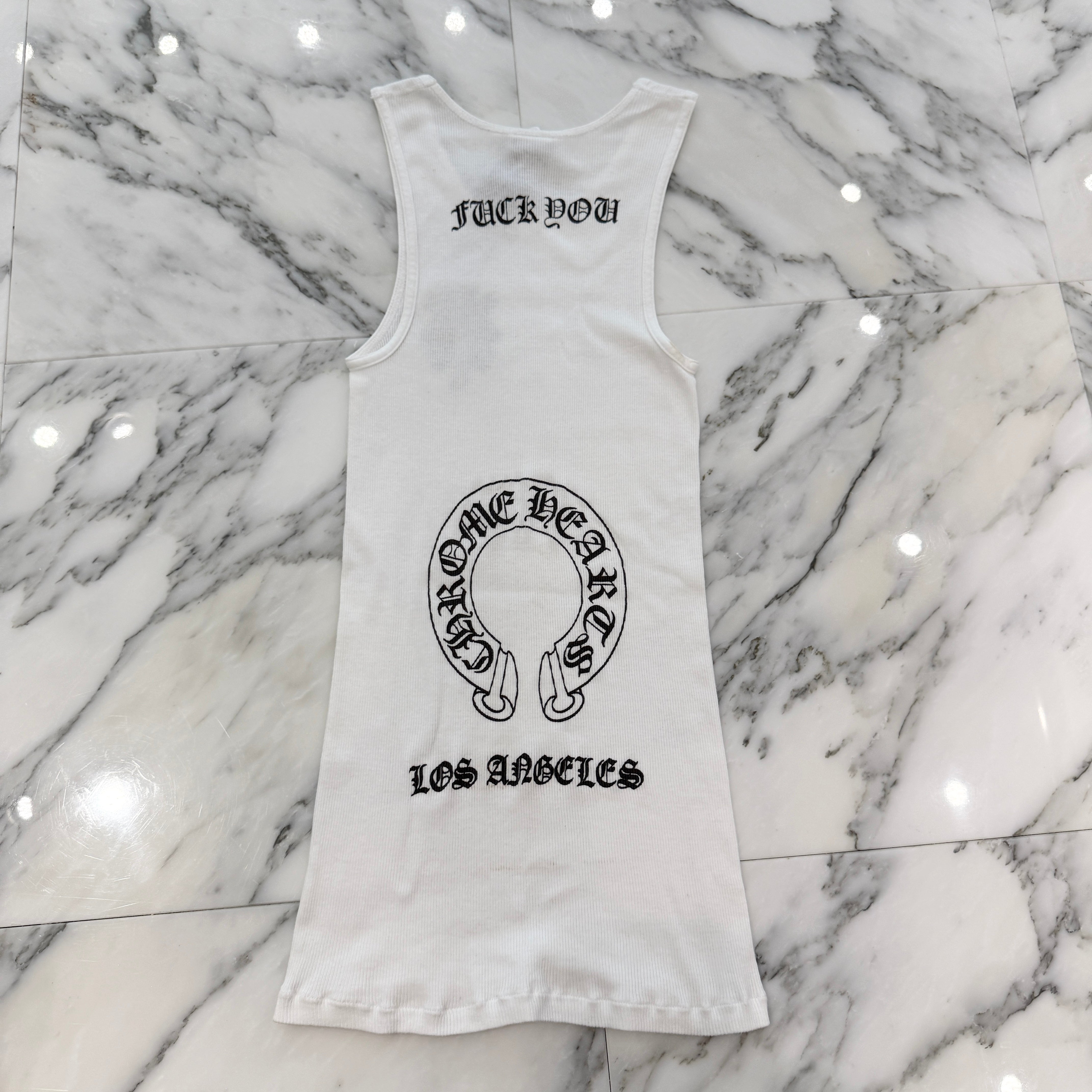 CHROME HEARTS Los Angels Limited Vine Dagger Horseshoe Lib Tank Top Size S クロムハーツ ロサンゼルス限定 ヴァインダガー ホースシュー リブ タンクトップ サイズS