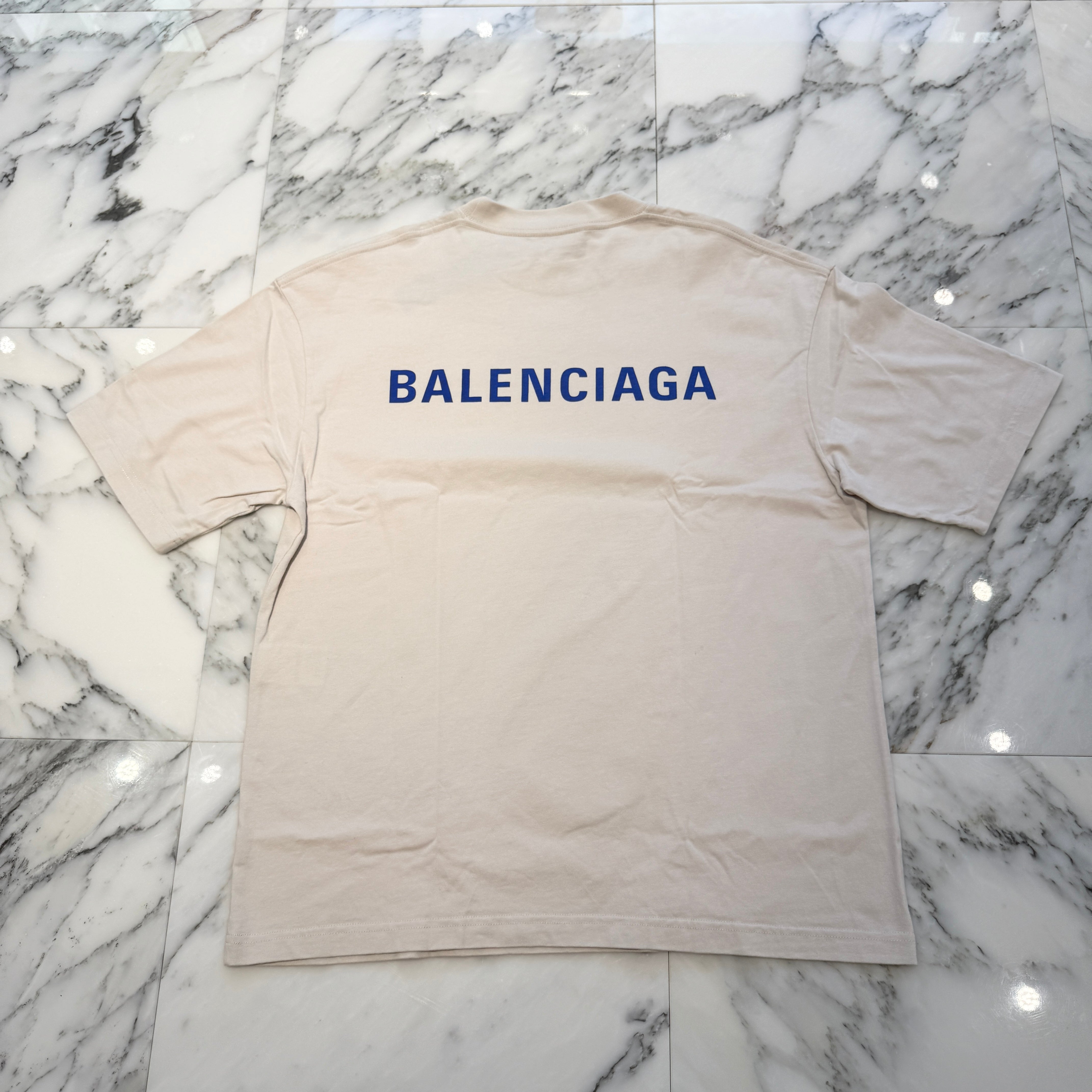 BALENCIAGA 2021SS Logo Print Cotton Tee 612966 TIVG5 Size S バレンシアガ ロゴプリント コットンTシャツ サイズS