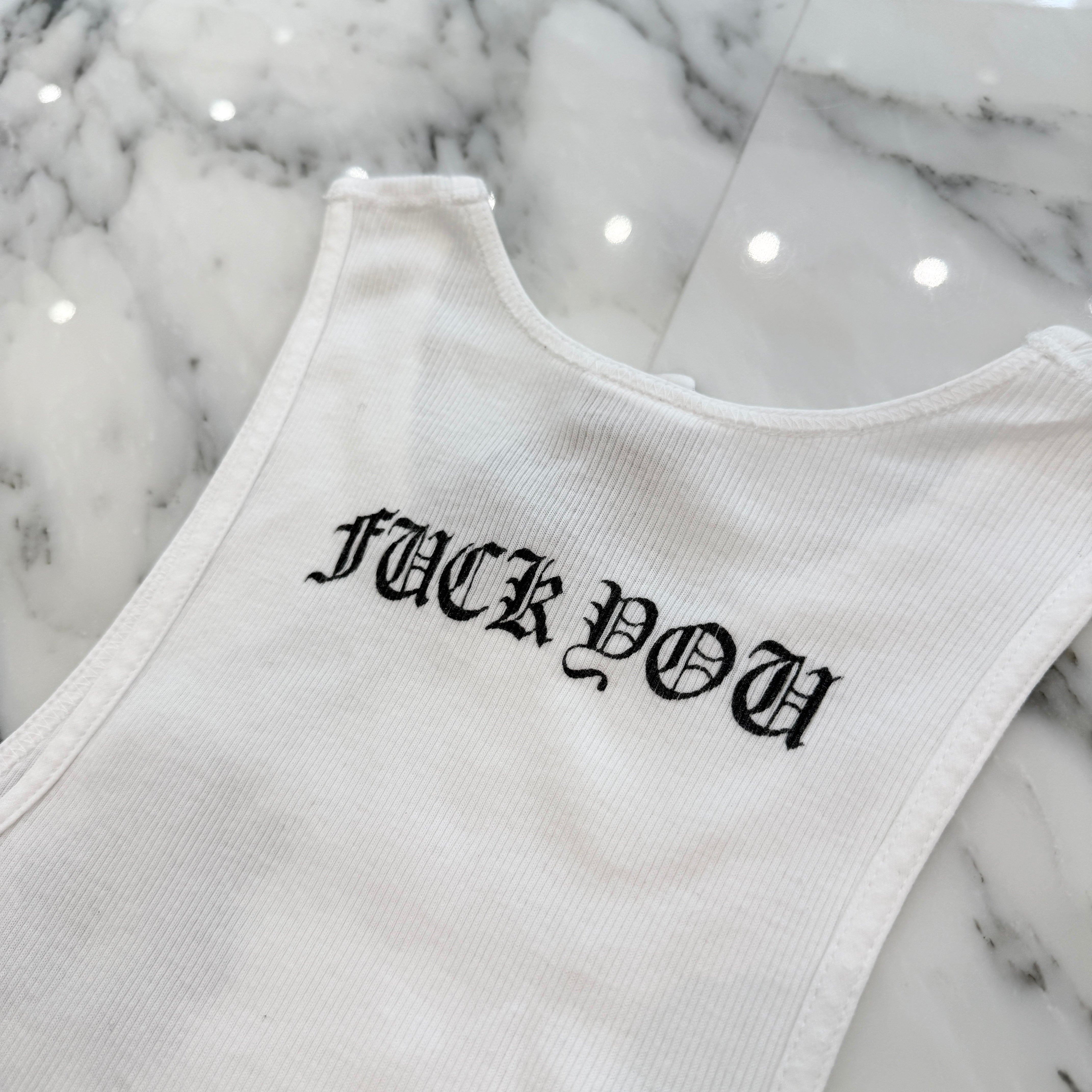 CHROME HEARTS Los Angels Limited Vine Dagger Horseshoe Lib Tank Top Size S クロムハーツ ロサンゼルス限定 ヴァインダガー ホースシュー リブ タンクトップ サイズS