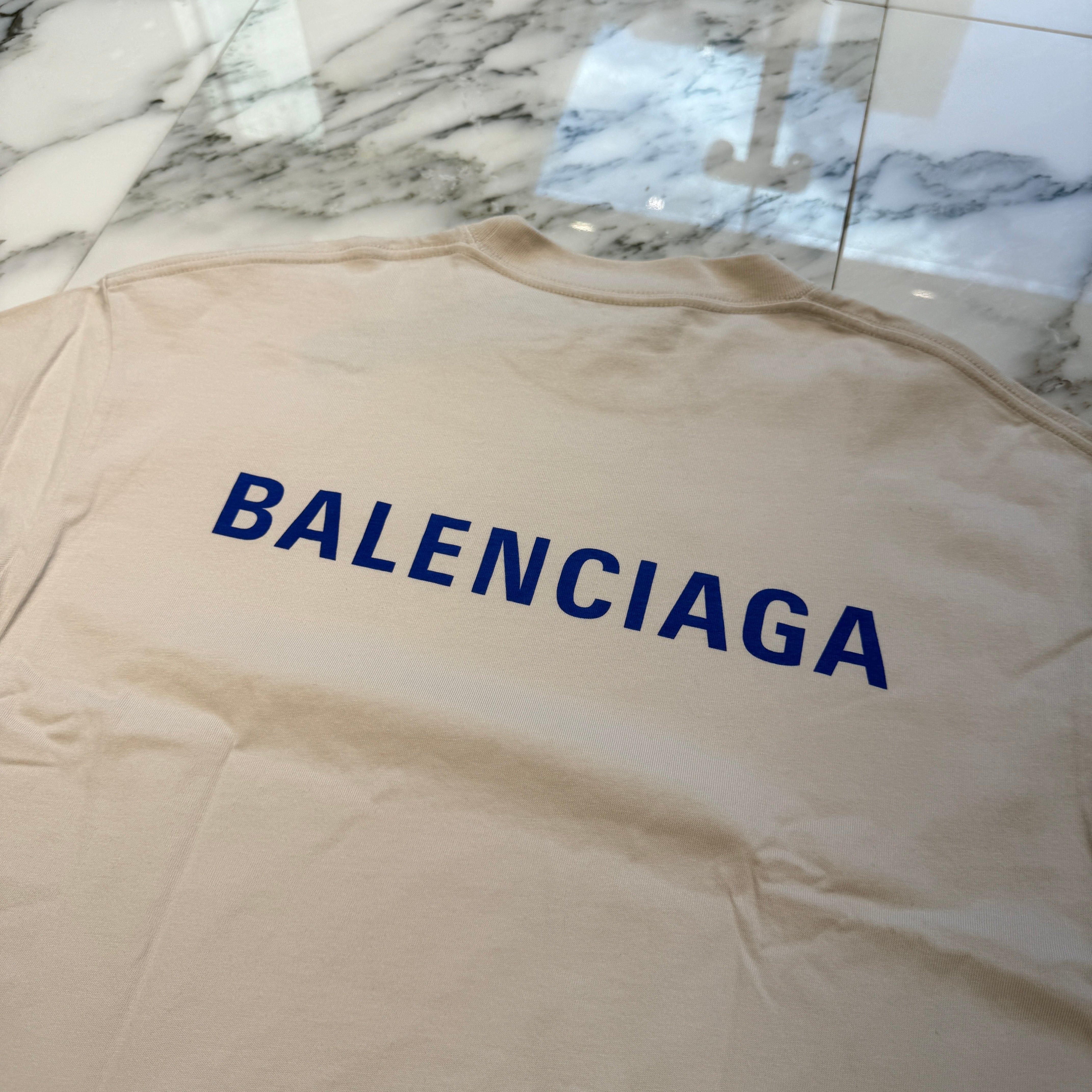 BALENCIAGA 2021SS Logo Print Cotton Tee 612966 TIVG5 Size S バレンシアガ ロゴプリント コットンTシャツ サイズS