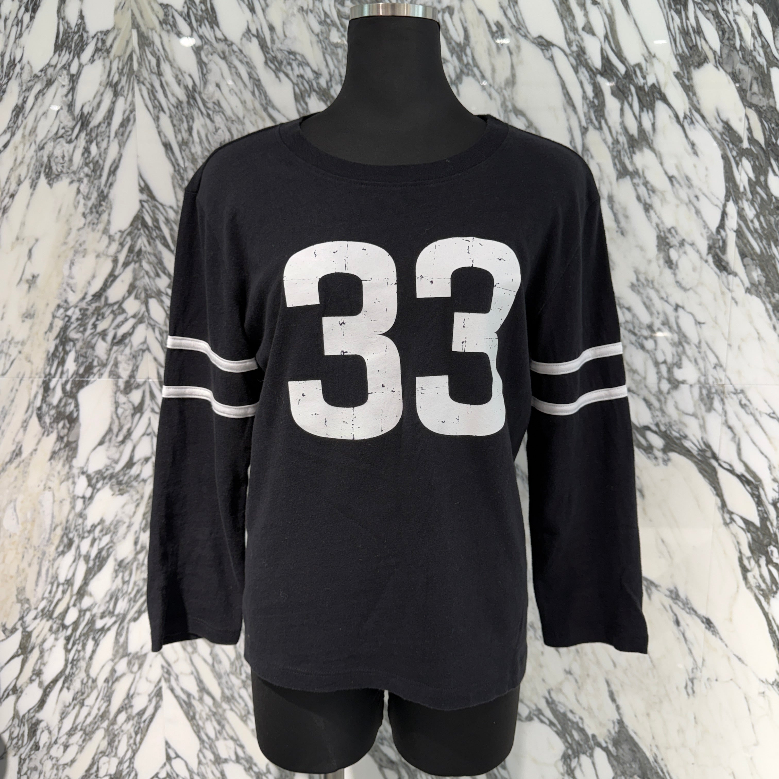 CHROME HEARTS 33 Horseshoe Crack Print Long Sleeve Tee Size M クロムハーツ 33 ホースシュー クラックプリント ロングスリーブＴシャツ サイズM