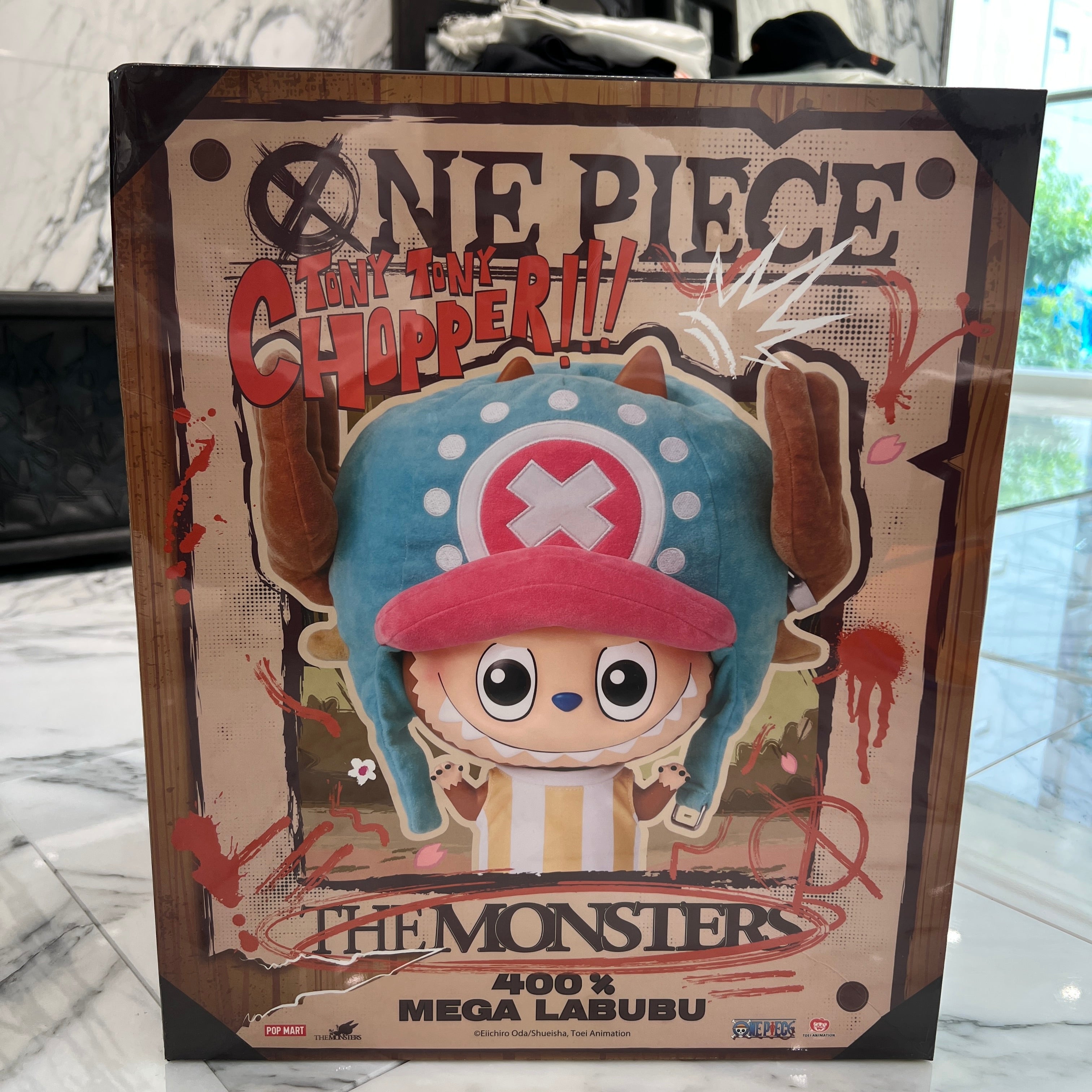 POP MART The Monsters × ONE PIECE "Tony Tony Chopper" MEGA LABUBU 400％ ポップマート ザ・モンスター×ワンピース ”トニートニー チョッパー” メガ ラブブ400％