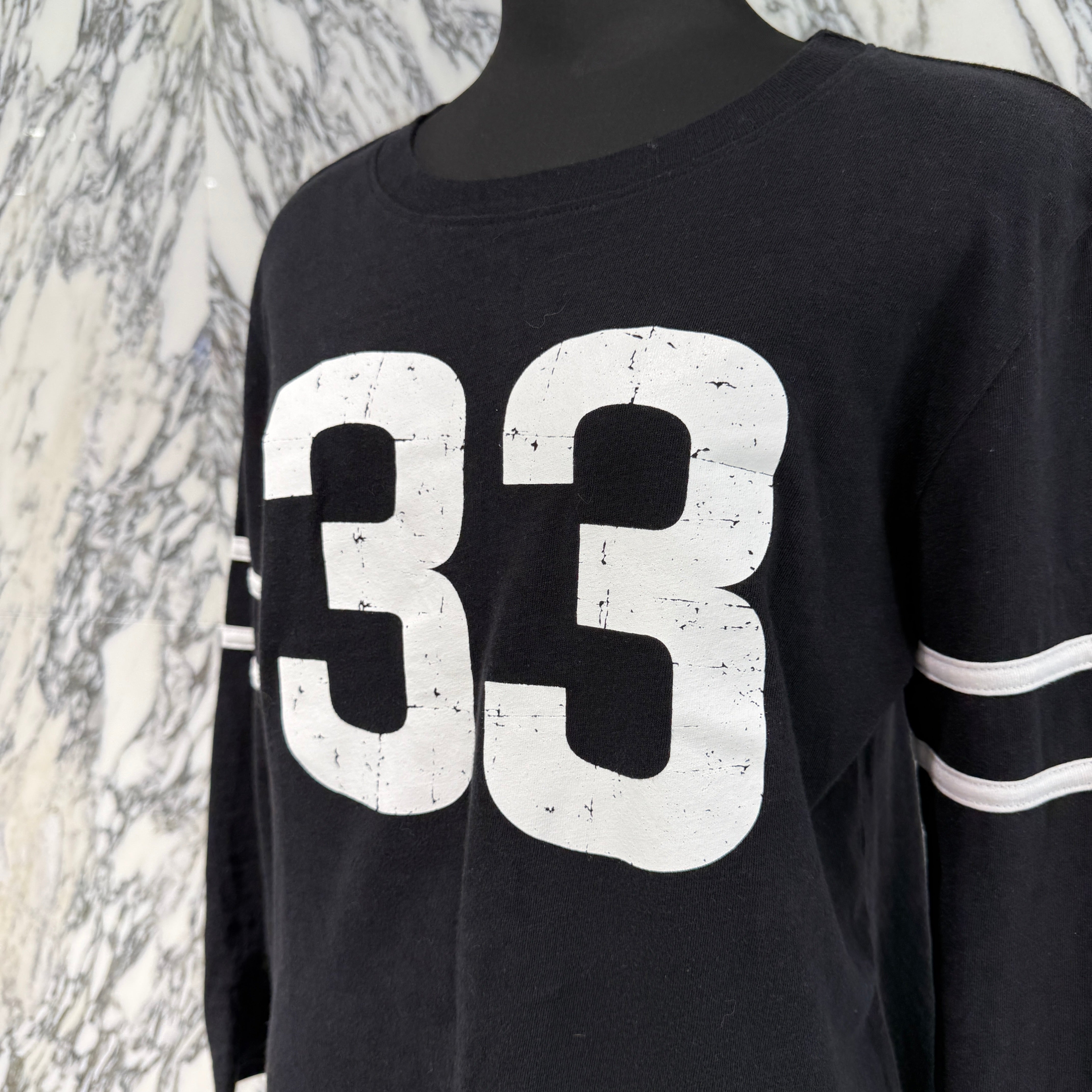 CHROME HEARTS 33 Horseshoe Crack Print Long Sleeve Tee Size M