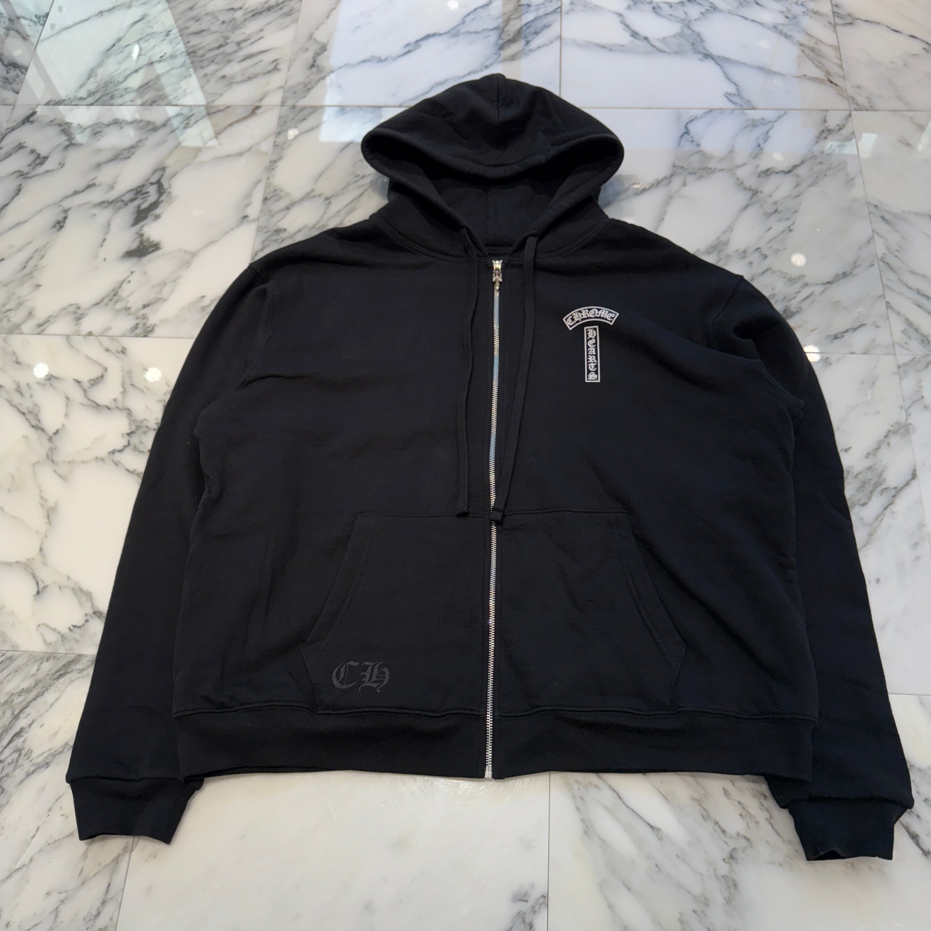 CHROME HEARTS Back Arch USA Logo Zip Up Hoodie Size L クロムハーツ バックアーチ USA ロゴ ジップアップフーディー サイズL