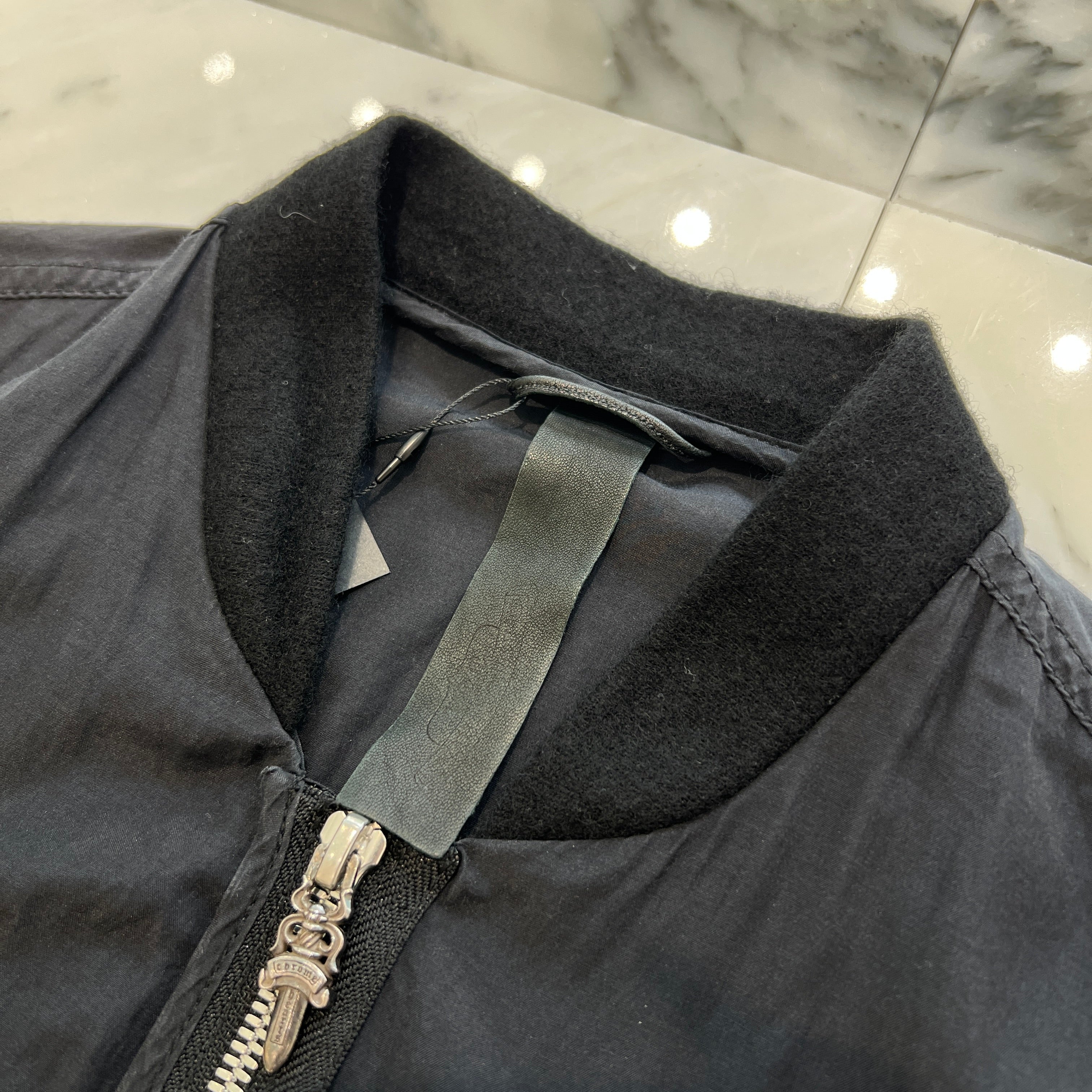 CHROME HEARTS YNOT Silk Blend Zip Up Blouson Size L クロムハーツ ワイノット シルクブレンド ジップアップブルゾン サイズL