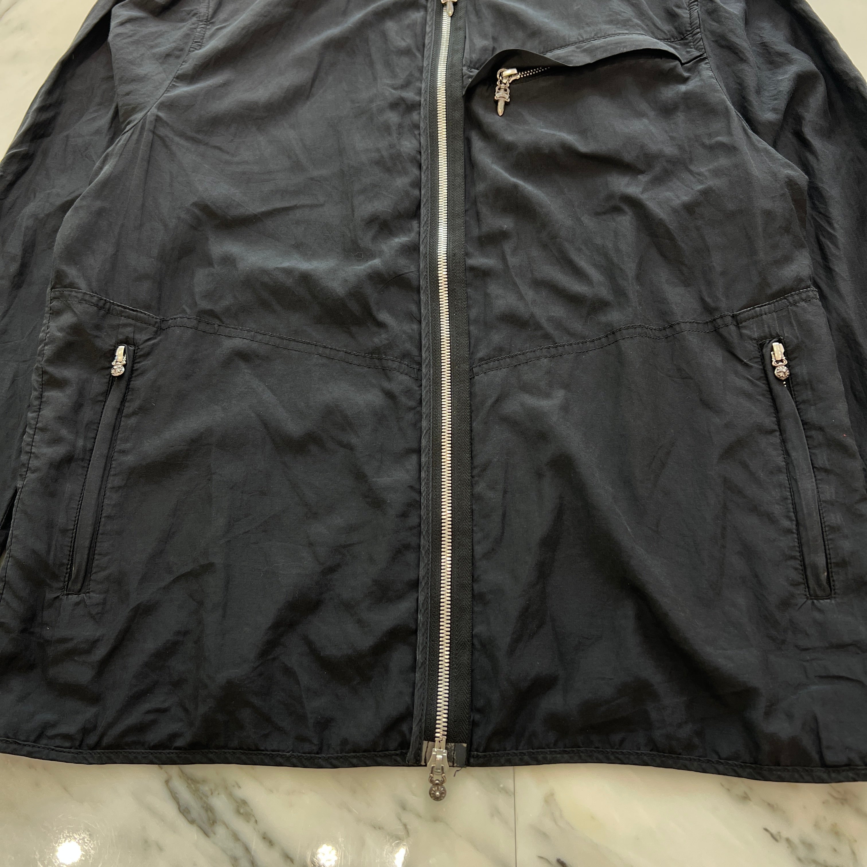 CHROME HEARTS YNOT Silk Blend Zip Up Blouson Size L クロムハーツ ワイノット シルクブレンド ジップアップブルゾン サイズL