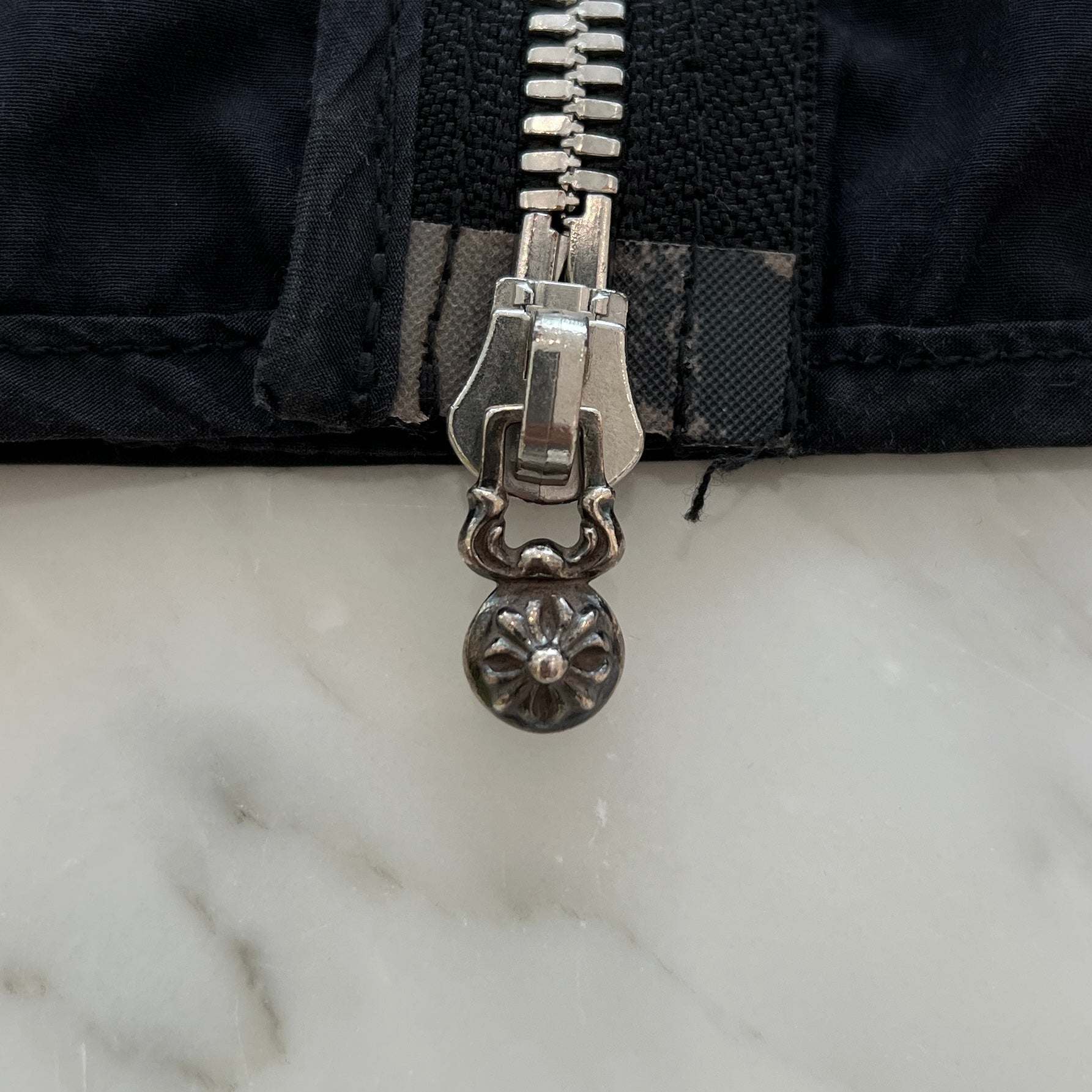 CHROME HEARTS YNOT Silk Blend Zip Up Blouson Size L クロムハーツ ワイノット シルクブレンド ジップアップブルゾン サイズL