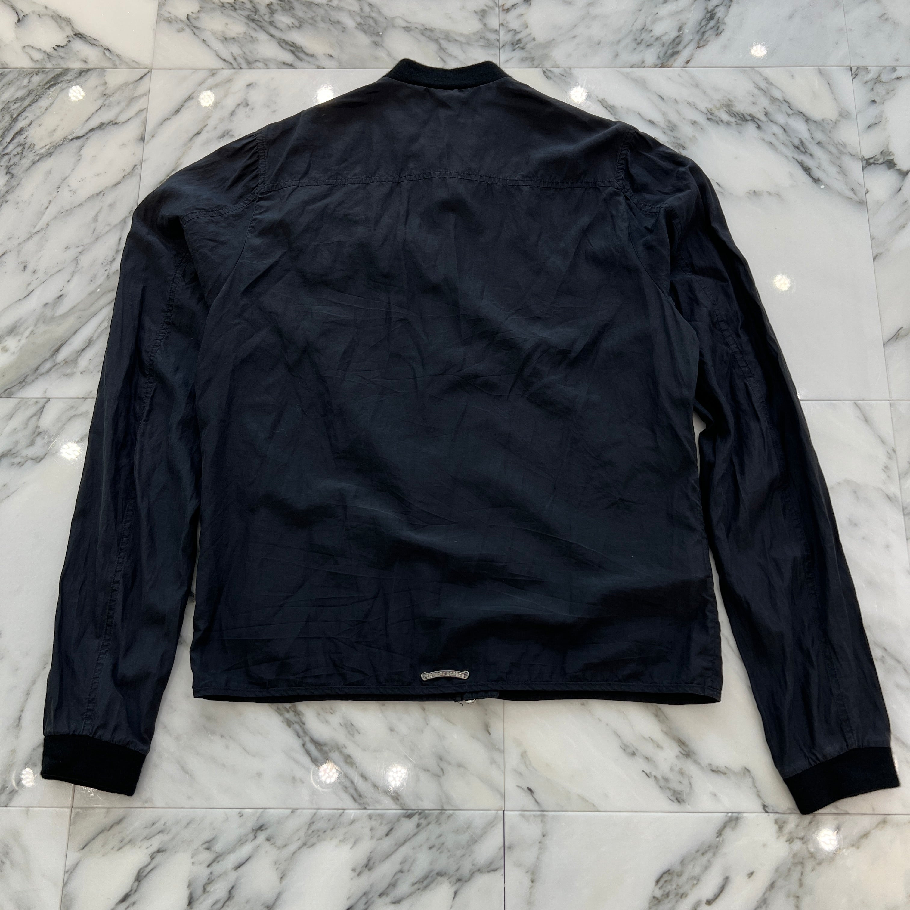 CHROME HEARTS YNOT Silk Blend Zip Up Blouson Size L クロムハーツ ワイノット シルクブレンド ジップアップブルゾン サイズL