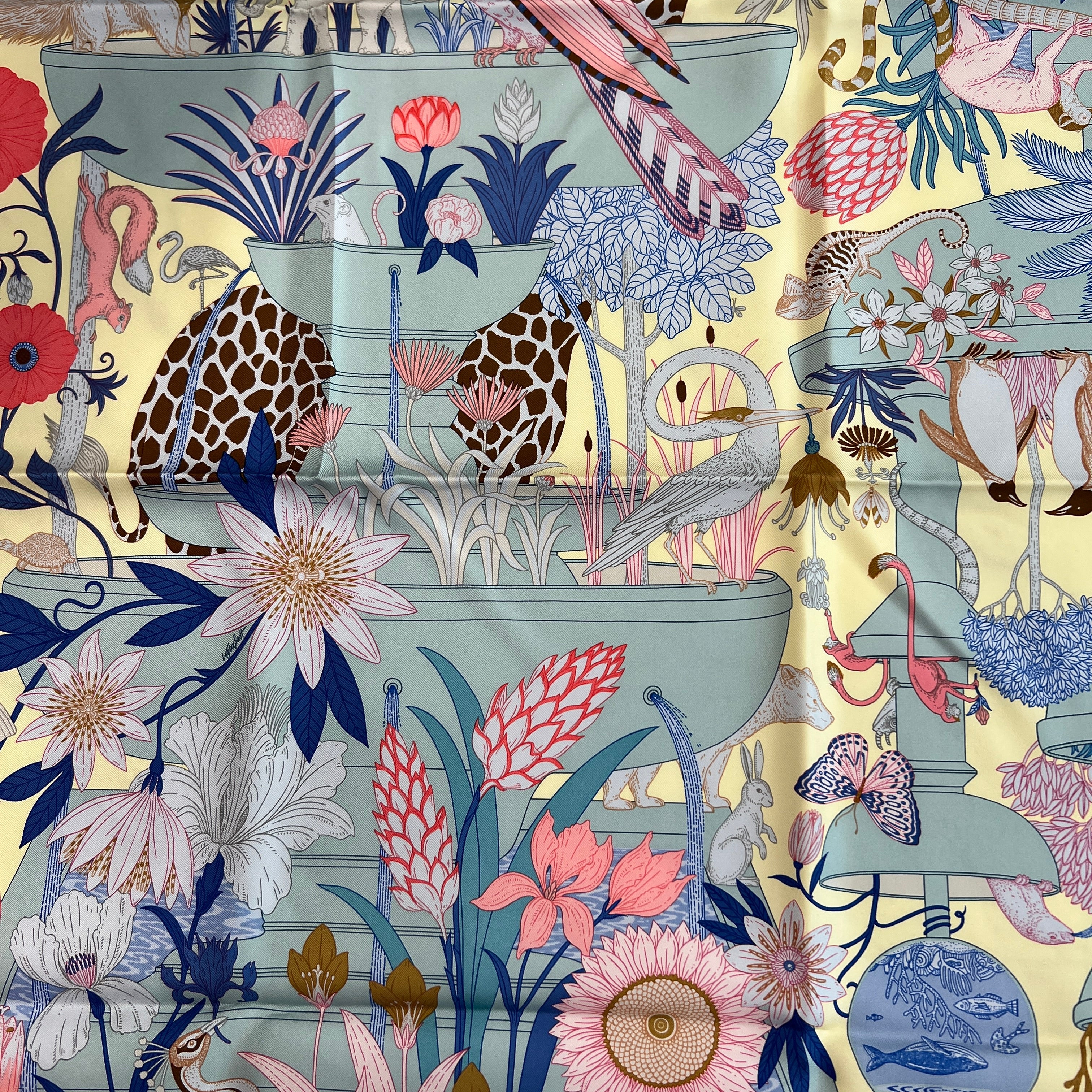 HERMES Kare 90 Precious Paradise Scarf エルメス カレ90 プレシャス・パラダイス スカーフ