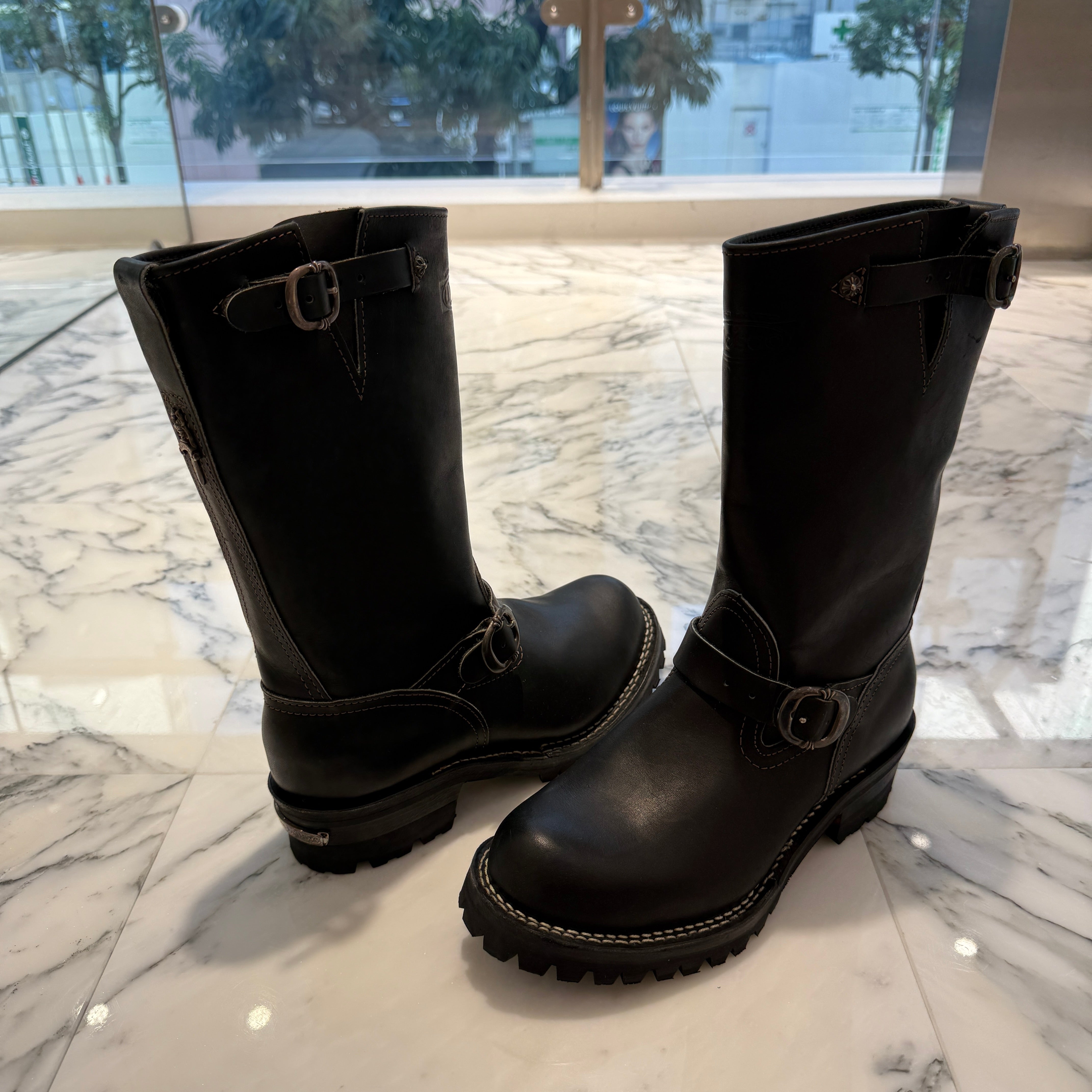CHROME HEARTS × WESCO Custom BOSS Gunslinger Leather Engineer Boots Size 8D(約26.0cm) クロムハーツ × ウエスコ カスタム ボス ガンスリンガー レザーエンジニアブーツ サイズ8D(約26.0cm)