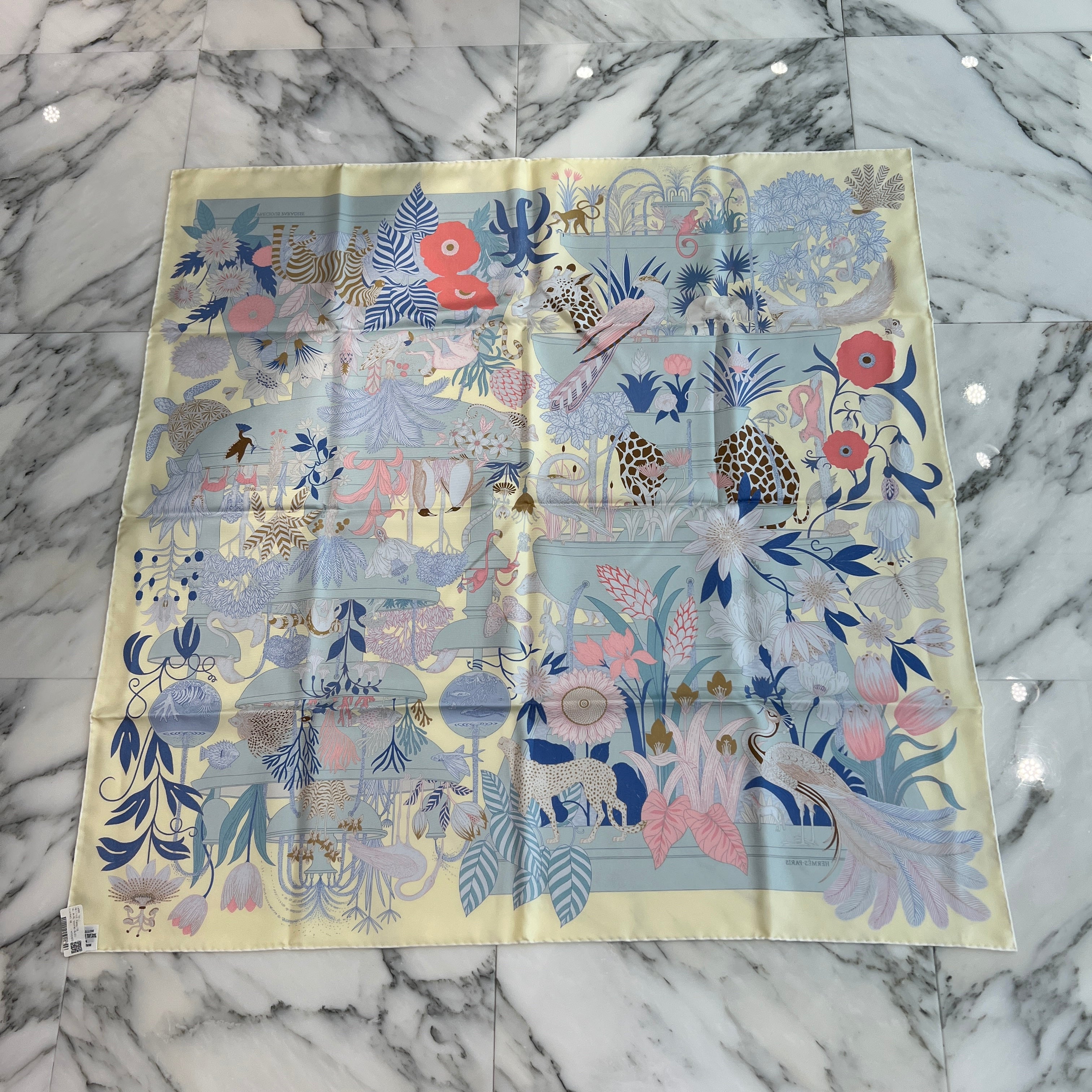 HERMES Kare 90 Precious Paradise Scarf エルメス カレ90 プレシャス