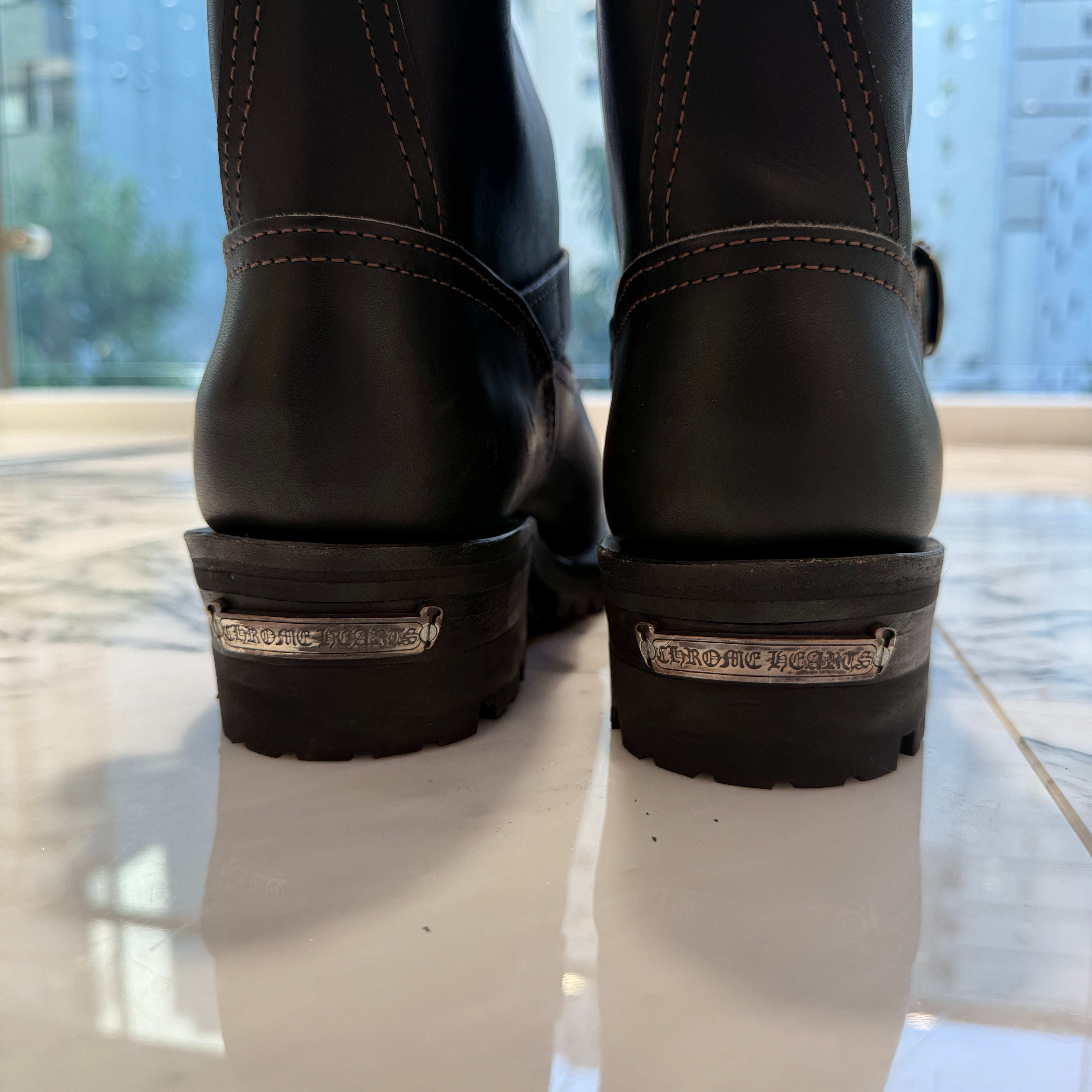 CHROME HEARTS × WESCO Custom BOSS Gunslinger Leather Engineer Boots Size 8D(約26.0cm) クロムハーツ × ウエスコ カスタム ボス ガンスリンガー レザーエンジニアブーツ サイズ8D(約26.0cm)