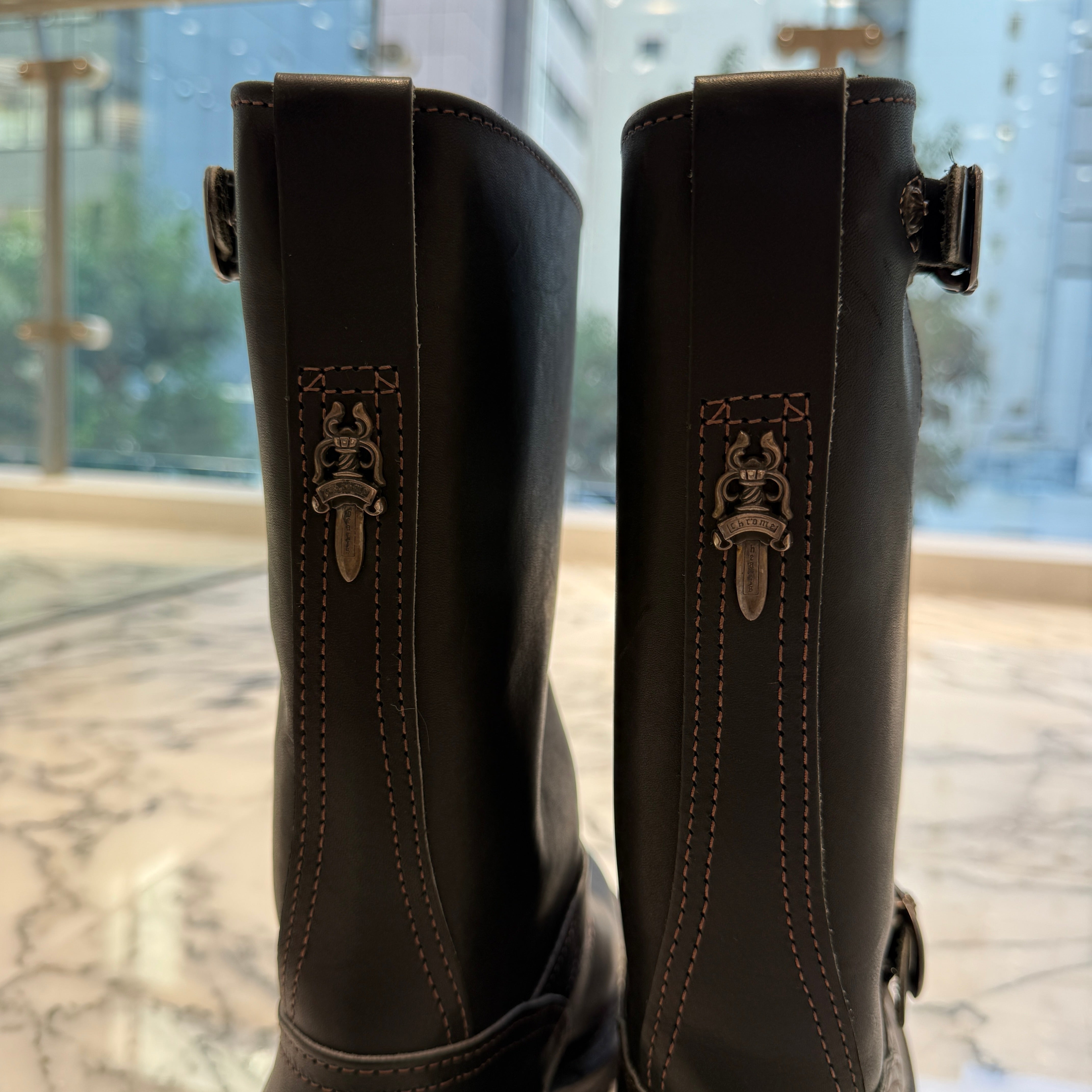 CHROME HEARTS × WESCO Custom BOSS Gunslinger Leather Engineer Boots Size 8D(約26.0cm) クロムハーツ × ウエスコ カスタム ボス ガンスリンガー レザーエンジニアブーツ サイズ8D(約26.0cm)