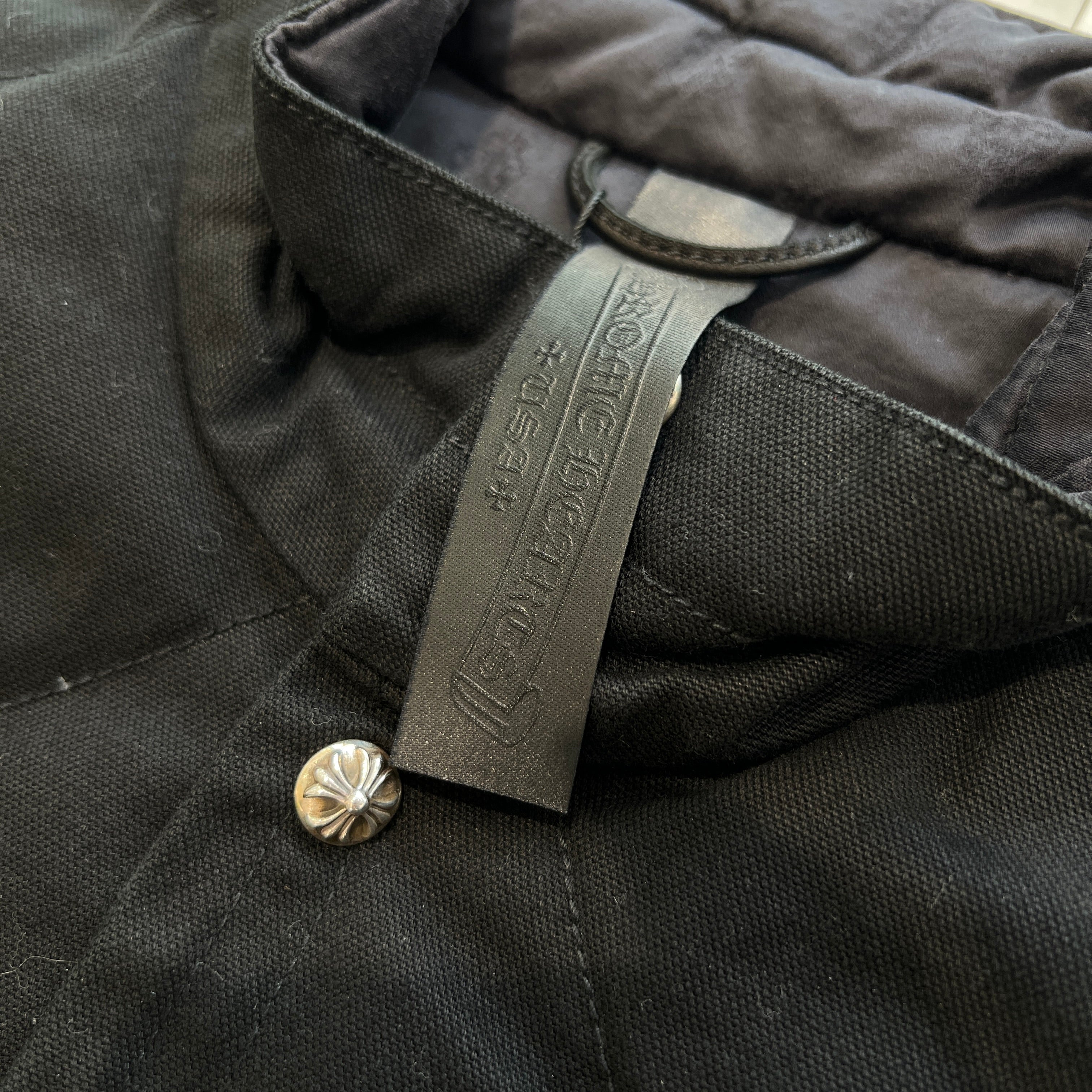 CHROME HEARTS Y NOT Cross Ball Button Quilted Jacket Size M クロムハーツ ワイノット クロスボールボタン キルティングジャケット サイズM