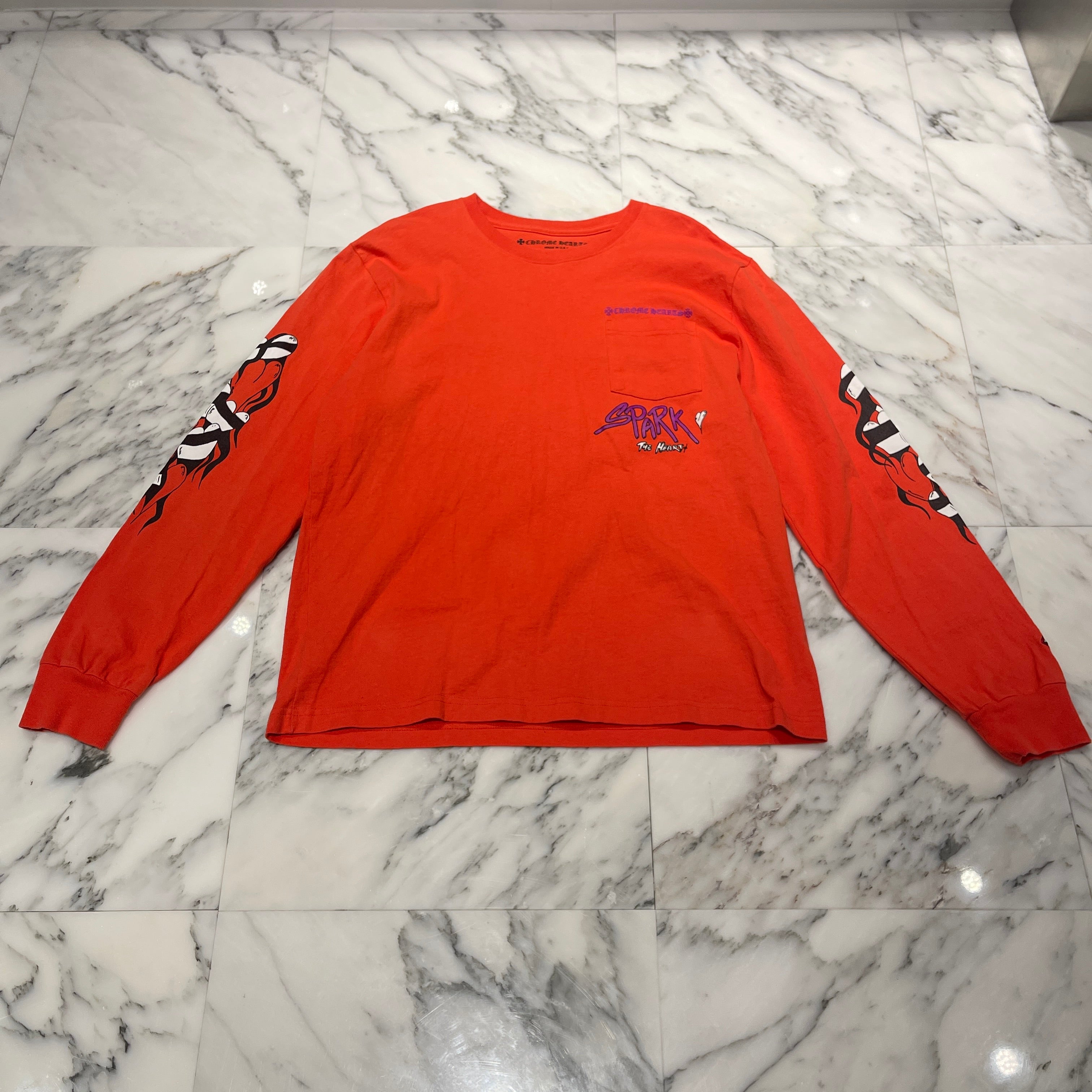 CHROME HEARTS × MATTY BOY 2023SS Sadistic Lipstick Long Sleeve Tee Size M クロムハーツ × マッティボーイ サディスティック リップスティック ロングスリーブ Tシャツ サイズM