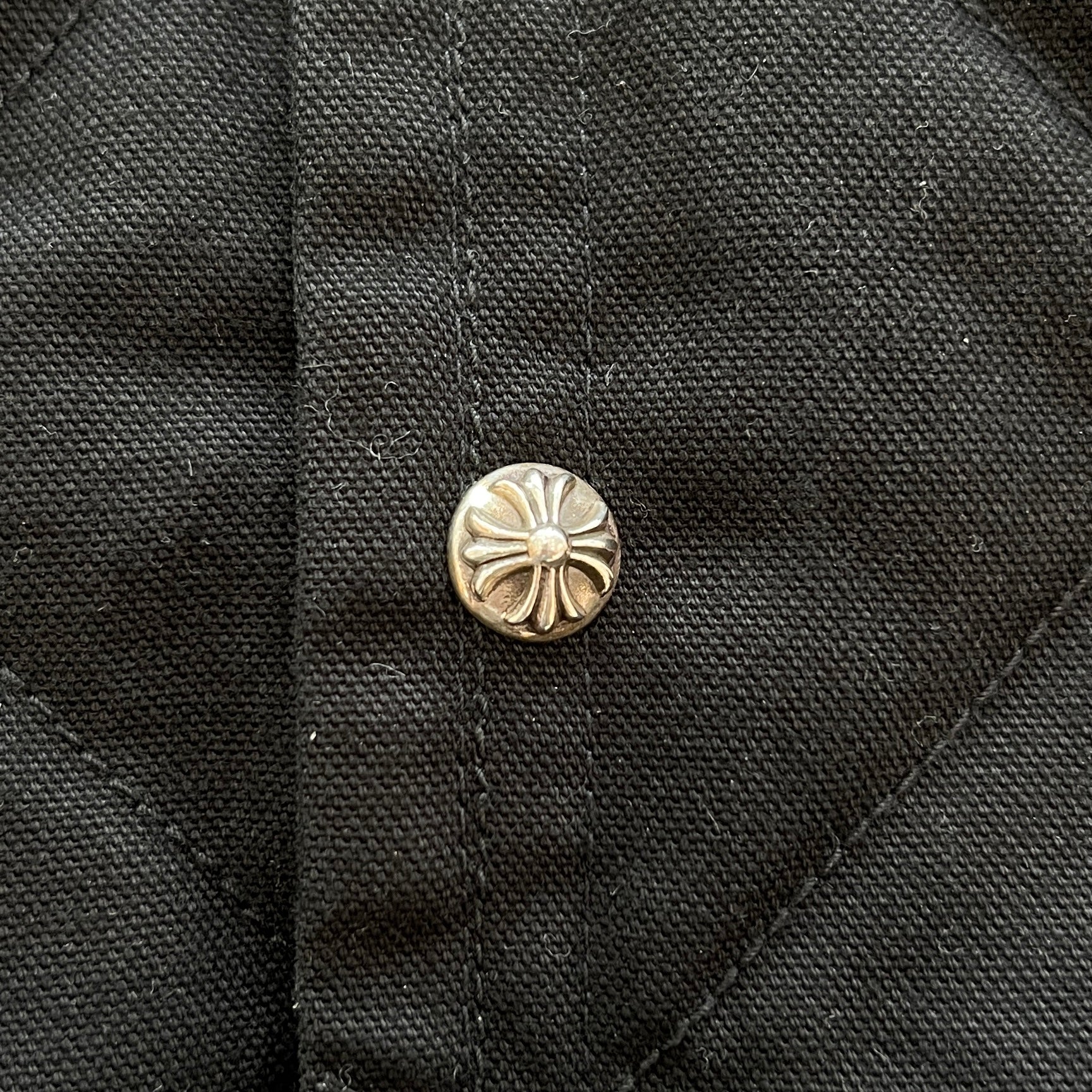 CHROME HEARTS Y NOT Cross Ball Button Quilted Jacket Size M クロムハーツ ワイノット クロスボールボタン キルティングジャケット サイズM