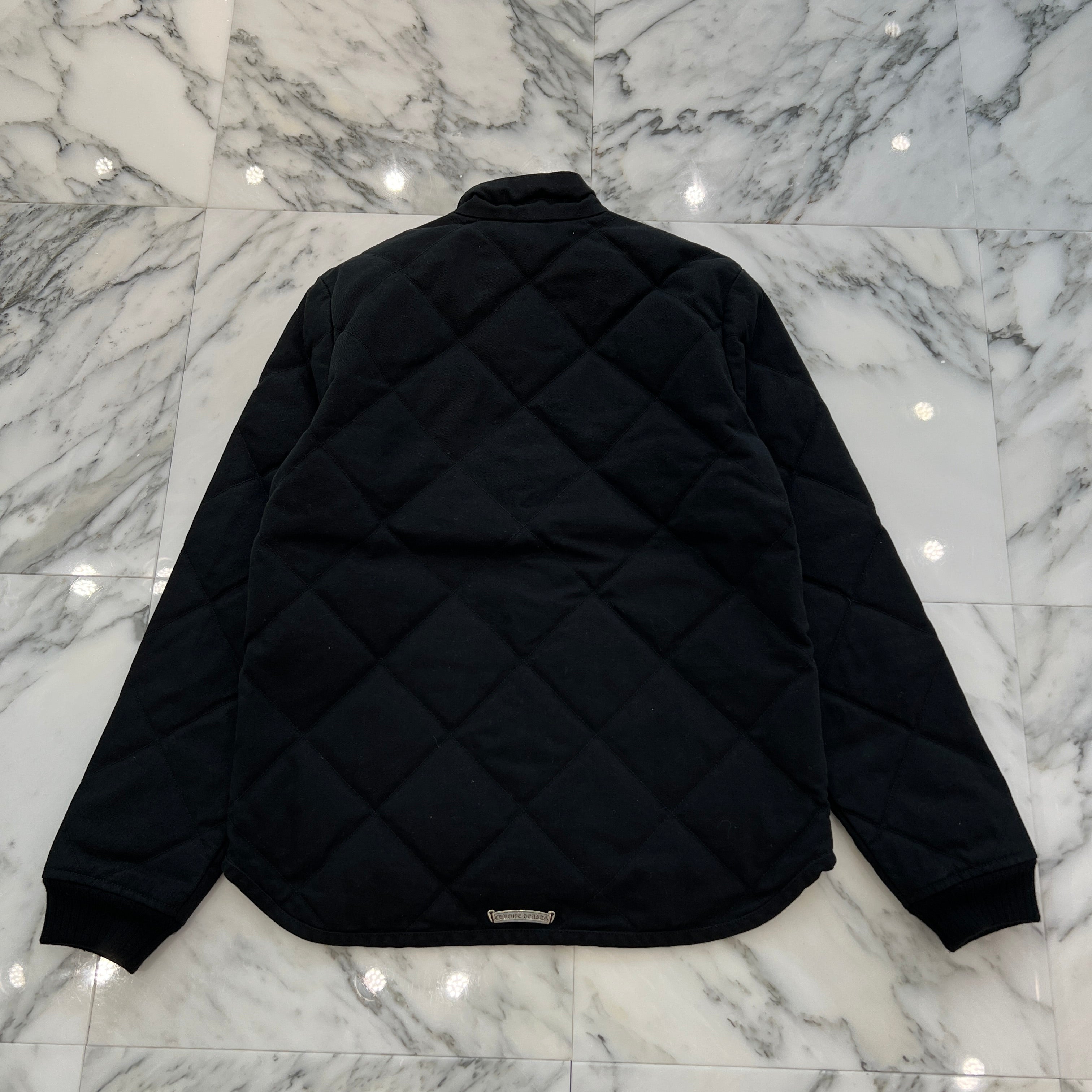 CHROME HEARTS Y NOT Cross Ball Button Quilted Jacket Size M クロムハーツ ワイノット クロスボールボタン キルティングジャケット サイズM