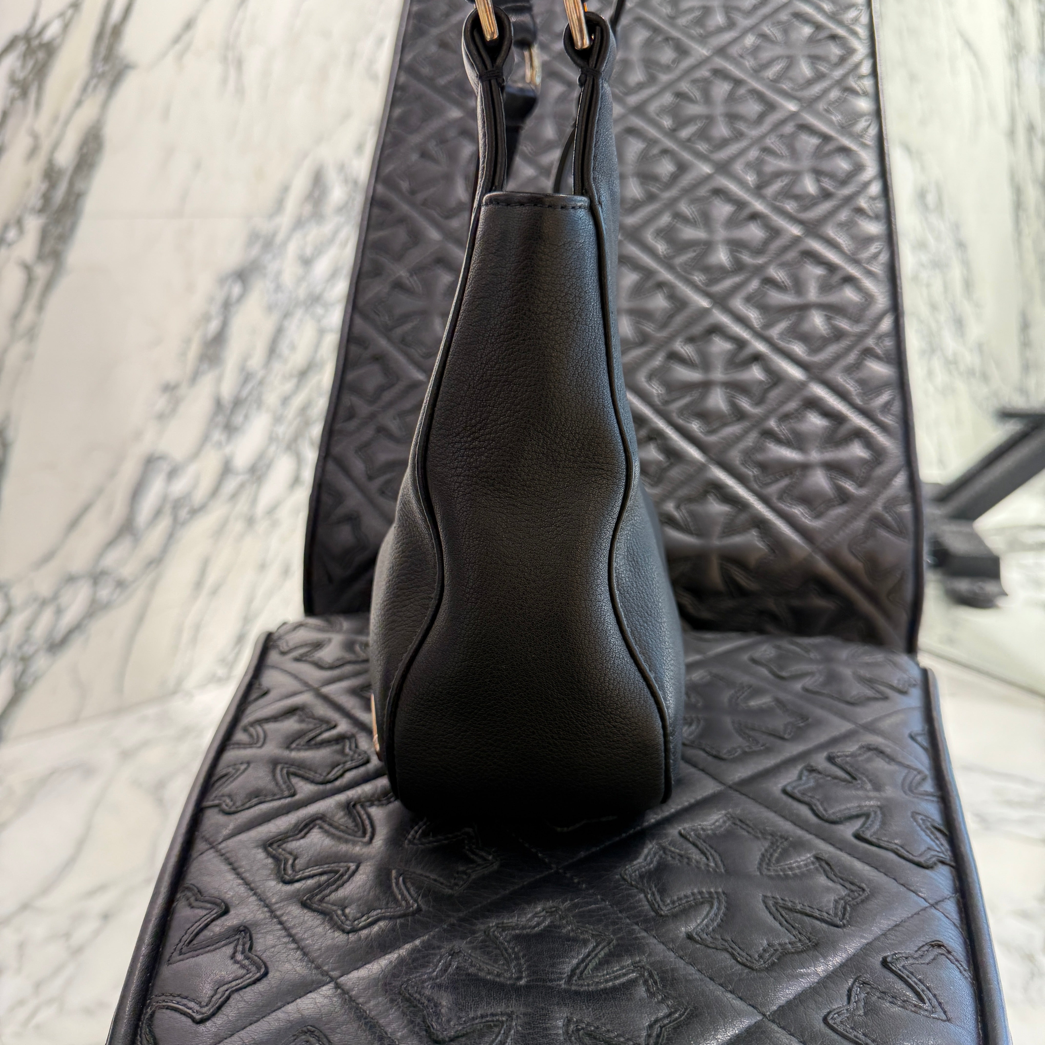 CHROME HEARTS Scroll Leather Hand Bag クロムハーツ スクロール レザー ハンドバッグ