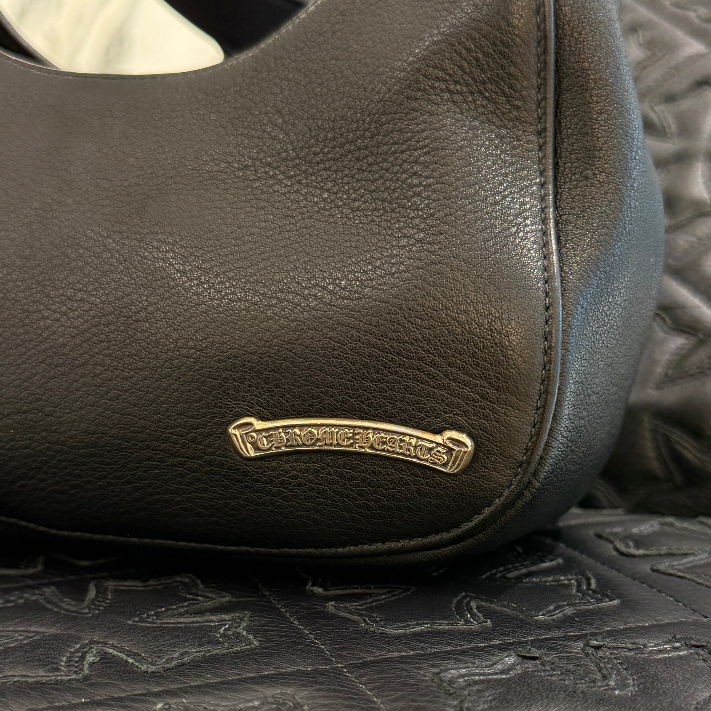 CHROME HEARTS Scroll Leather Hand Bag クロムハーツ スクロール レザー ハンドバッグ