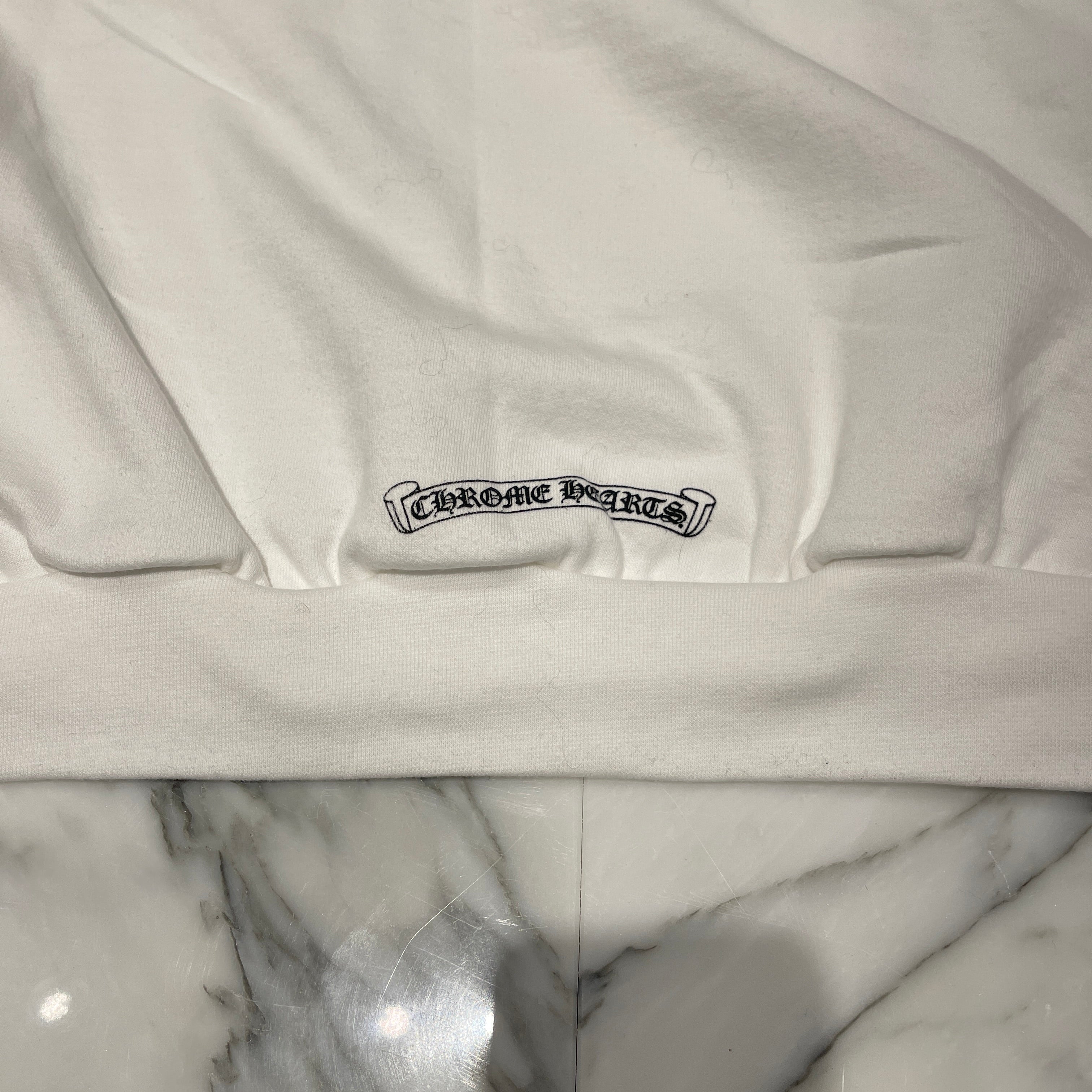 CHROME HEARTS Vertical Logo Zip Up Hoodie Size XXL